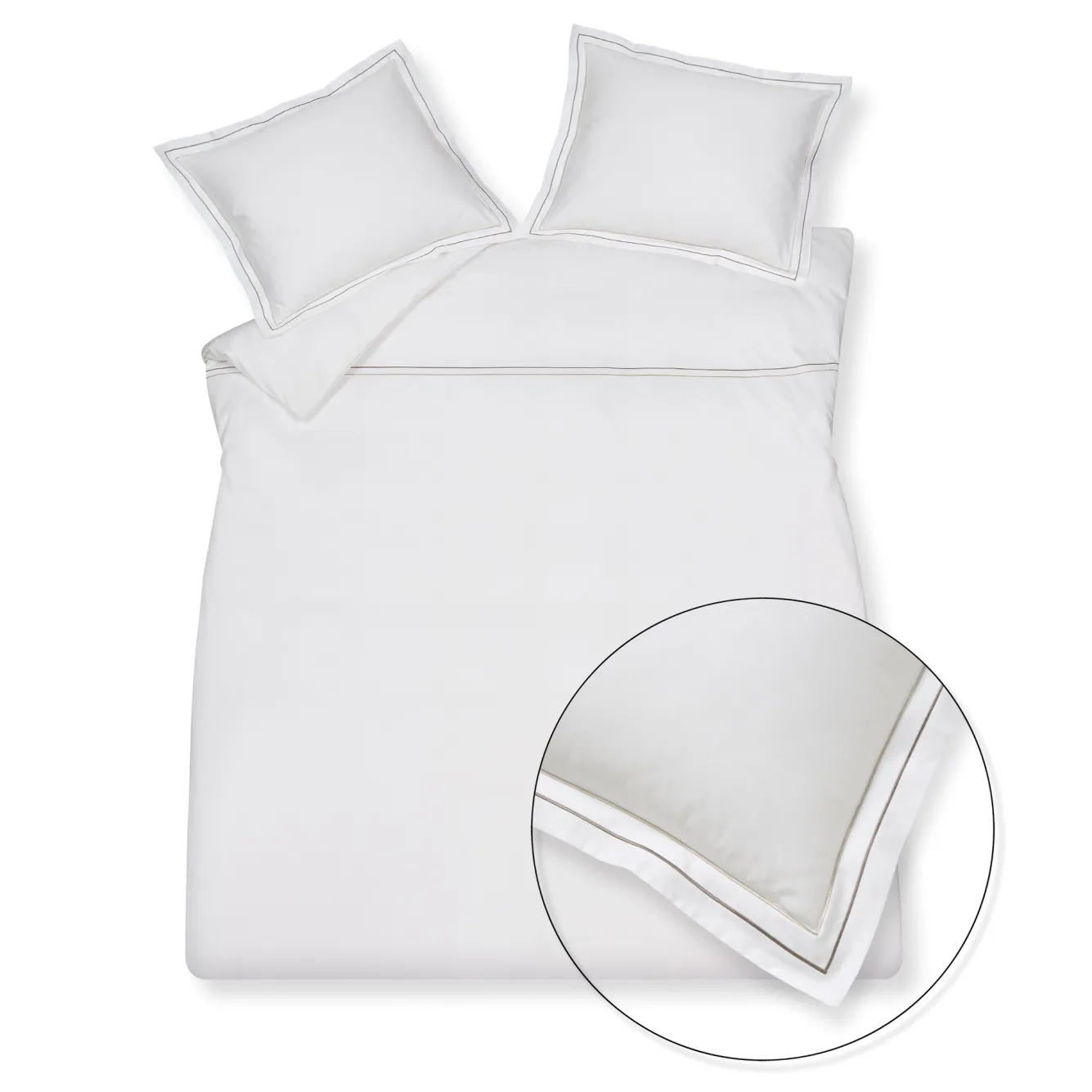 Vandyck Duvet cover PURITY Naples 240x220 cm, color Sand (satin cotton)