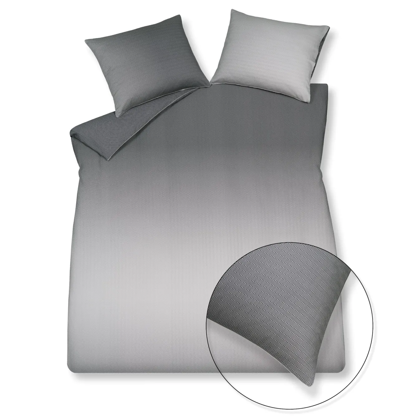 Vandyck Duvet cover HOME Milano Off Black 200x220 cm (satin cotton)