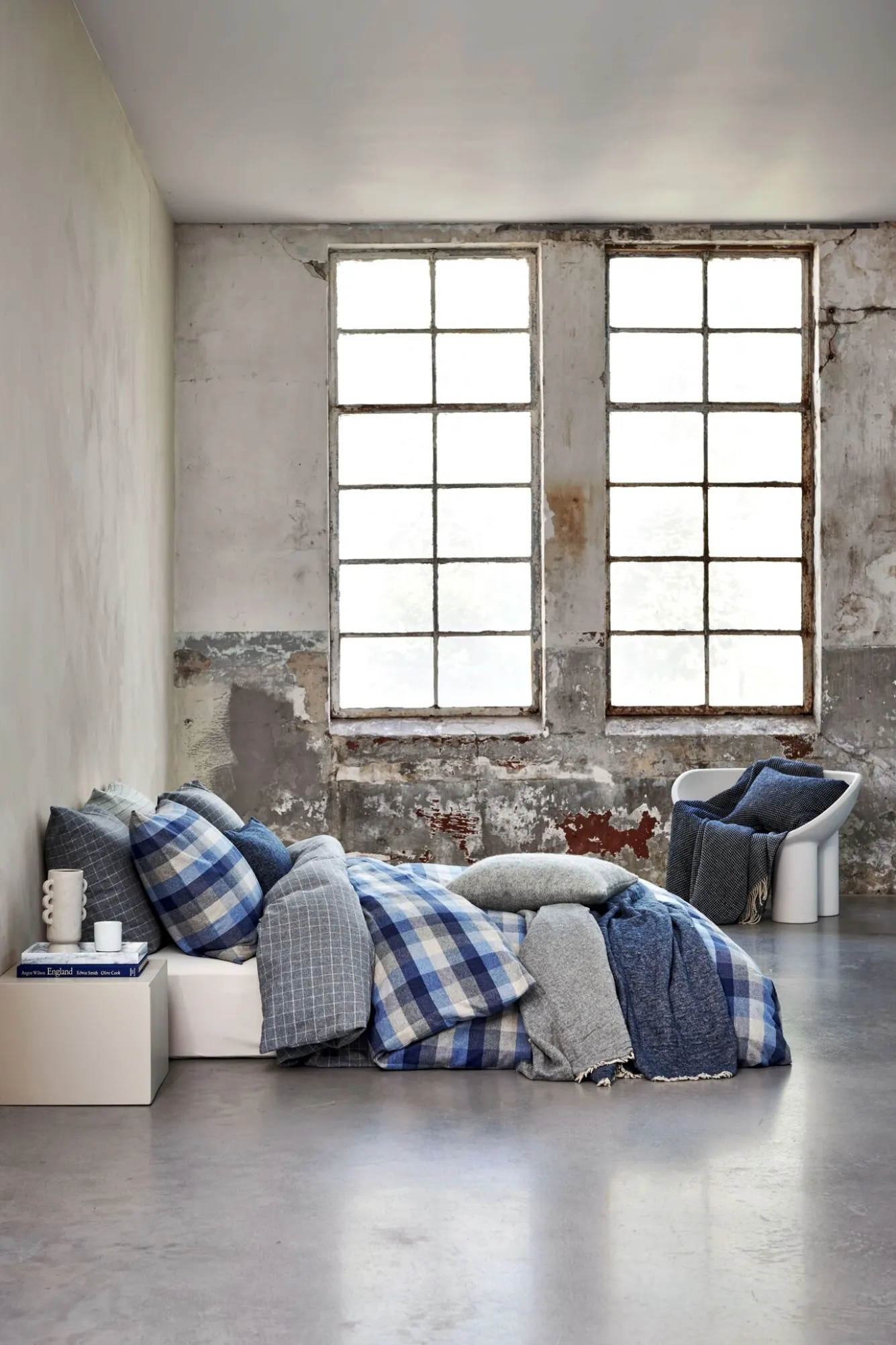 Vandyck Duvet cover MALMO Coolgrey 240x220 cm (flannel)