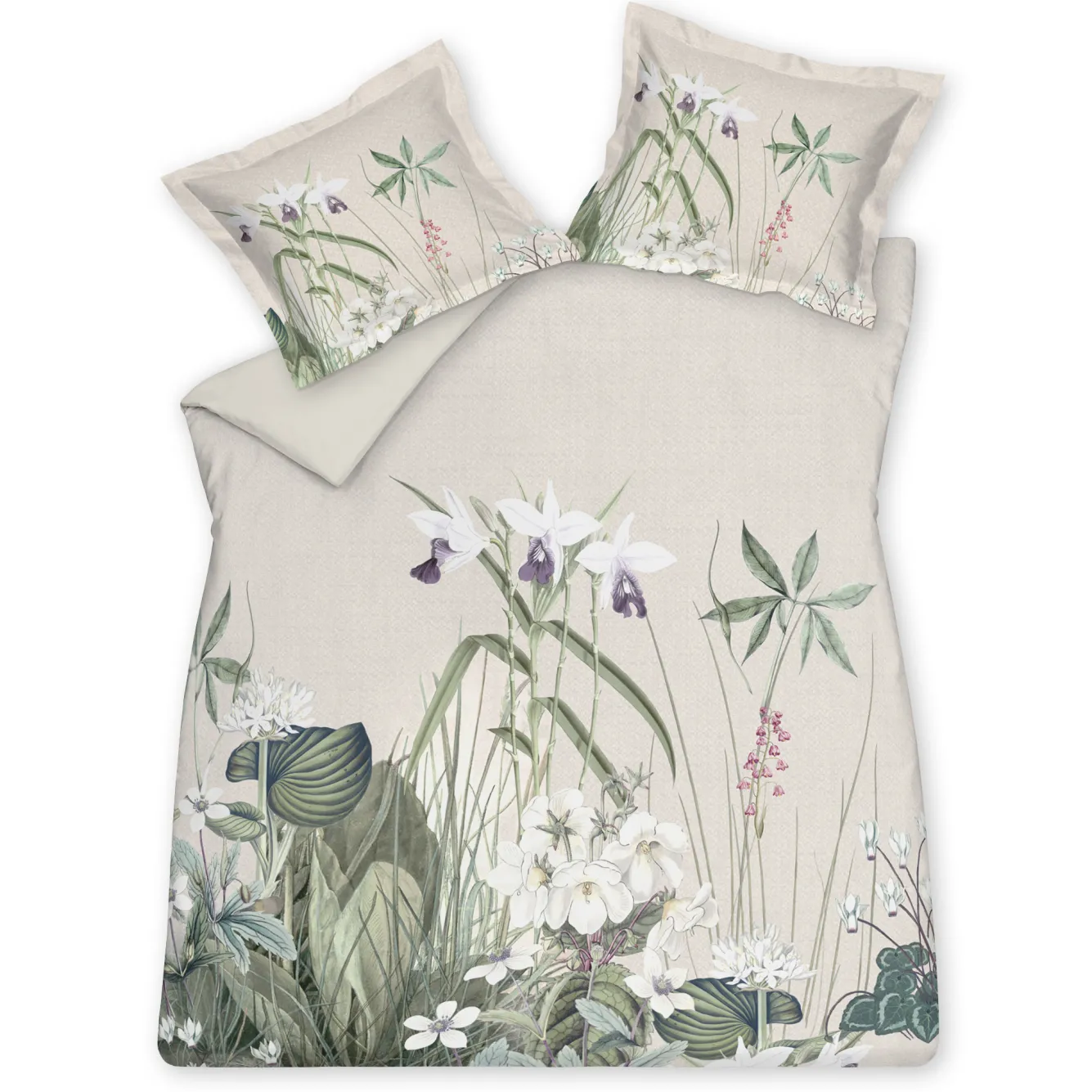 Vandyck Duvet cover PALM SPRING Stone 140x220 cm (SASR23102)