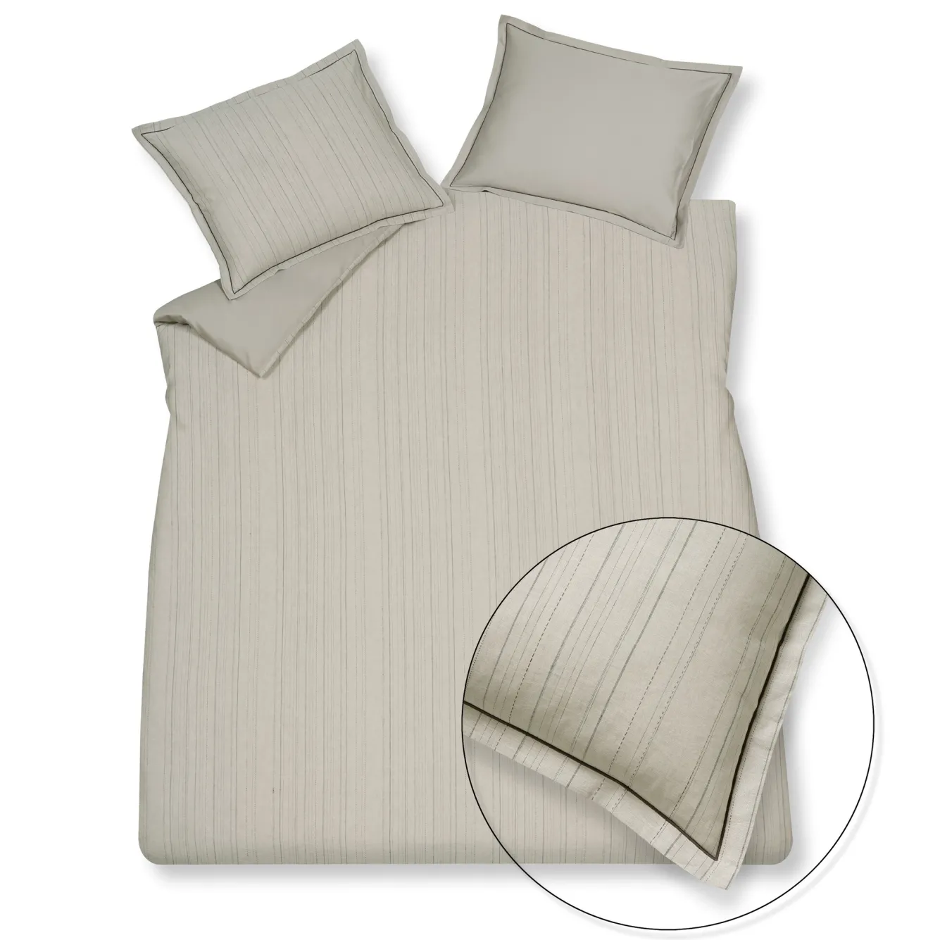 Vandyck Duvet cover PURE 72 Coolgrey 240x220 cm (linen/cotton)