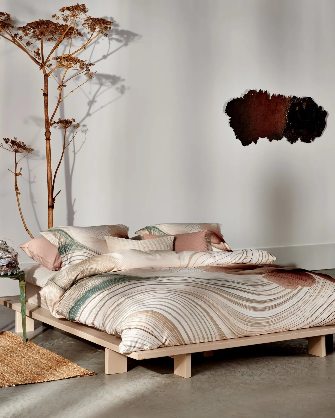 Vandyck Duvet cover FLOWING Cream Tan 200x220 cm (satin cotton)