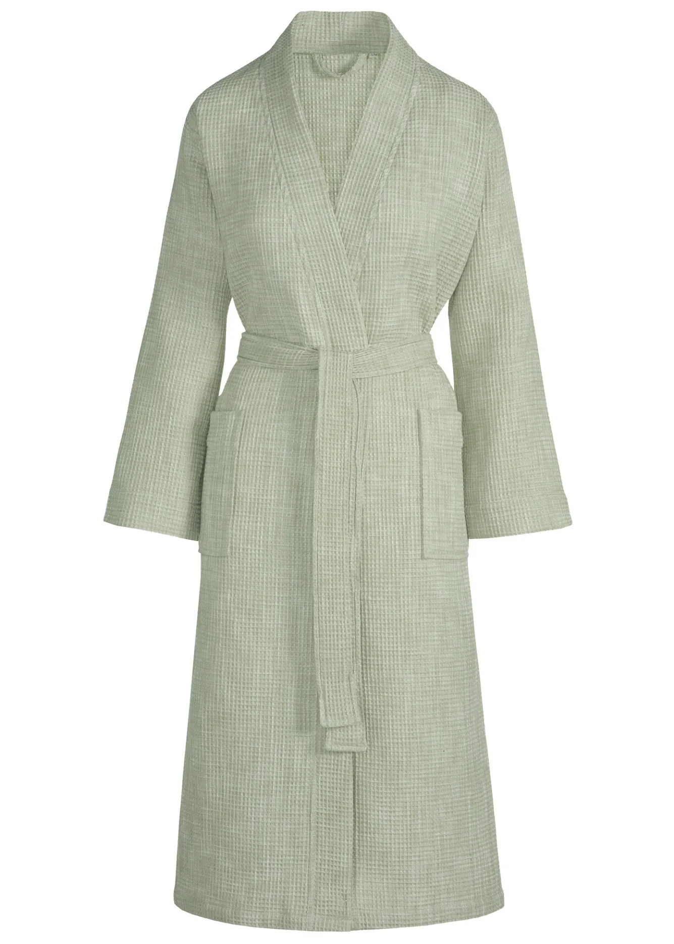 Vandyck EVELYN waffled bathrobe Light Olive (BAVE20201)