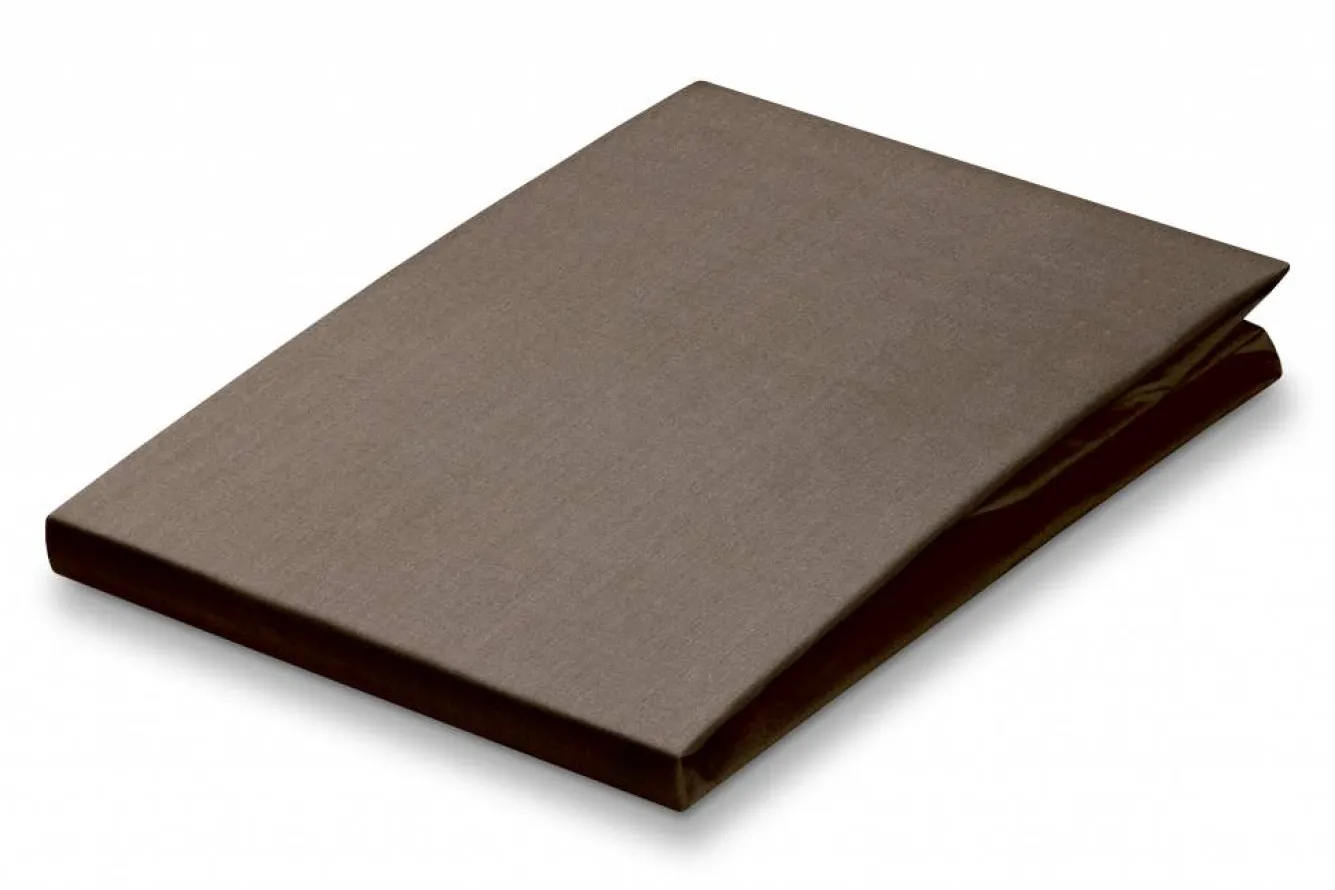 Vandyck Fitted sheet Taupe-017, brown (percal cotton) CCF101