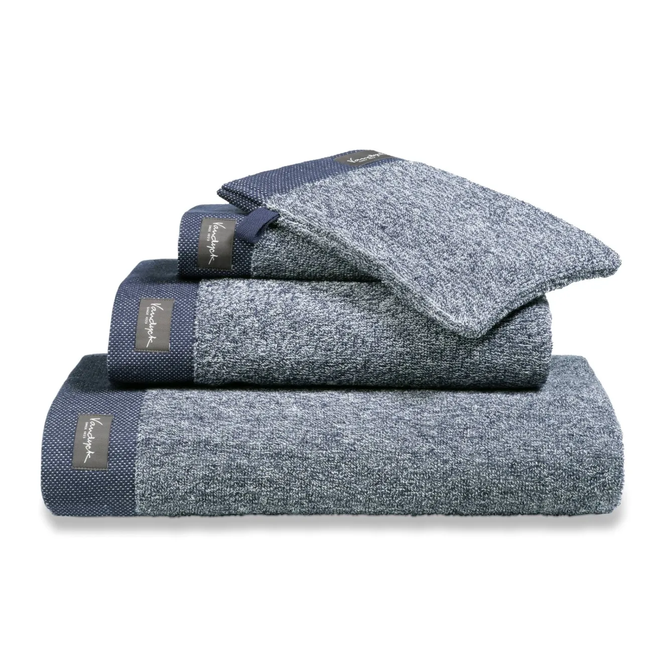 Vandyck Guest towel HOME Mouliné Blue Ink (BAKC18201) set/6 pieces