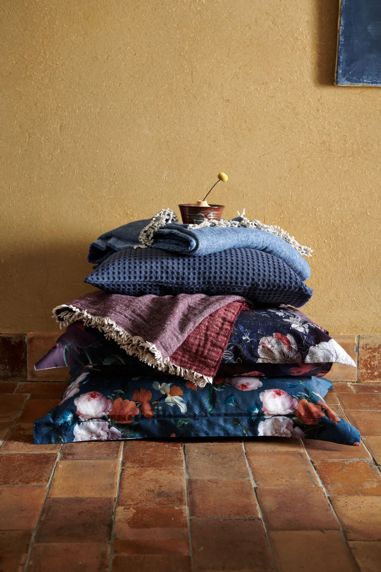 Vandyck HOME Pique waffle blanket 160x250 cm Nightblue (BLMK16101)