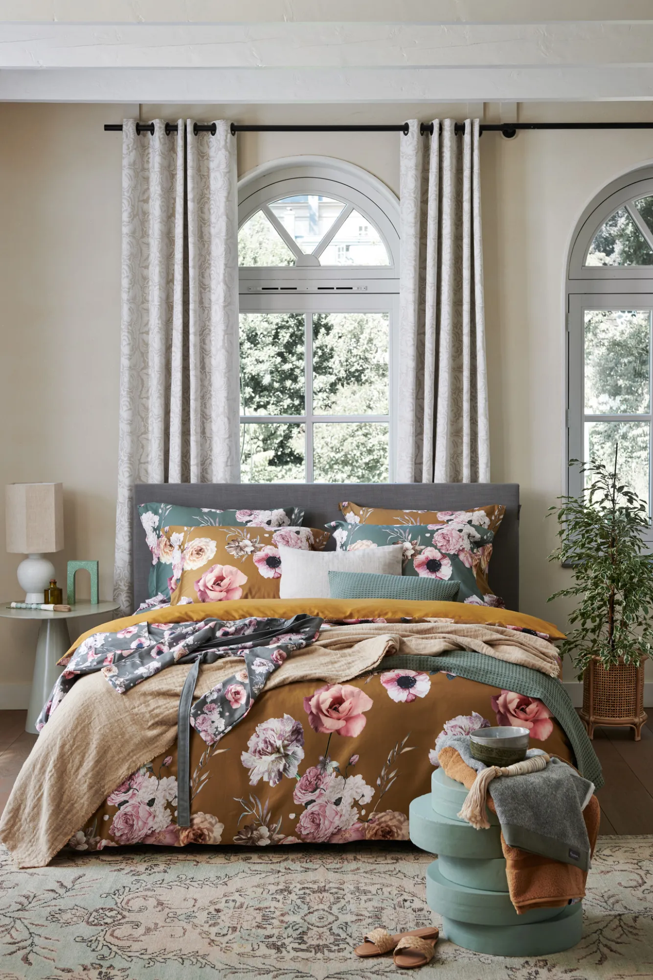 Vandyck HOME Pique waffle blanket 160x250 cm Earth Green (BLMK16101)