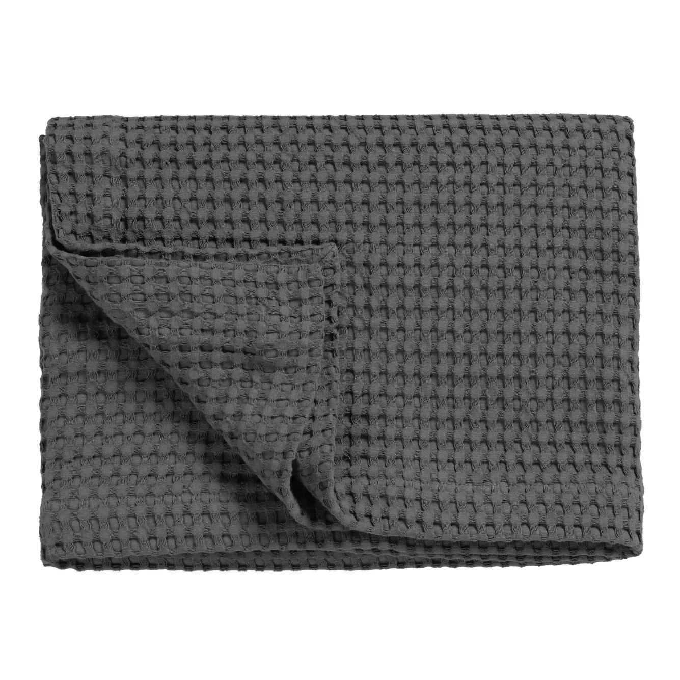 Vandyck HOME Pique waffle blanket 270x250 cm, Off Black