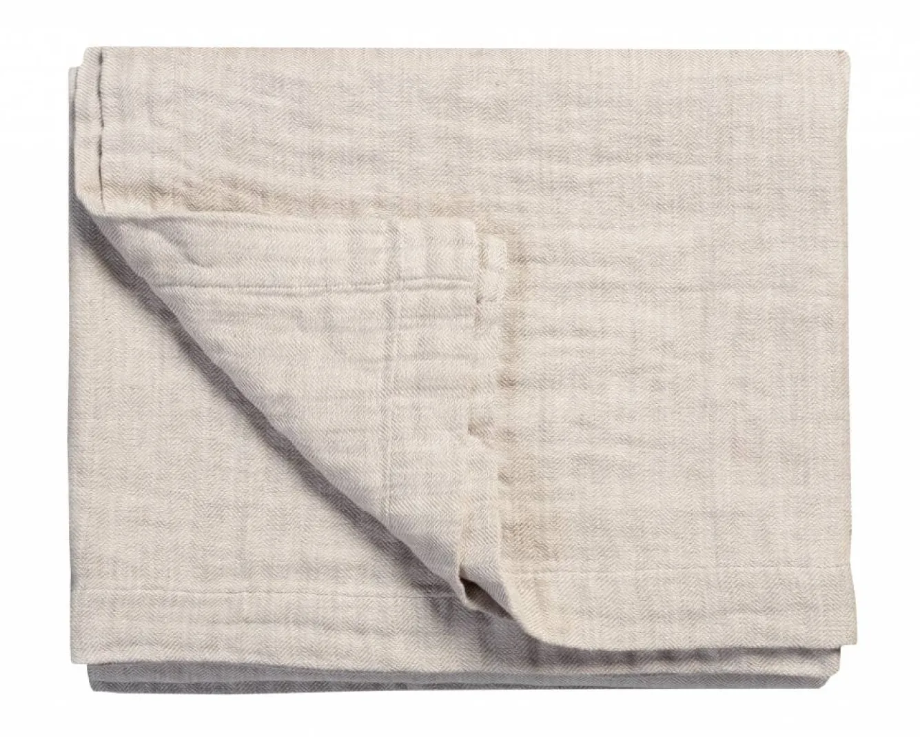 Vandyck PURE 22 plaid/bedspread 180x260 cm Sand-048 (cotton/linen)