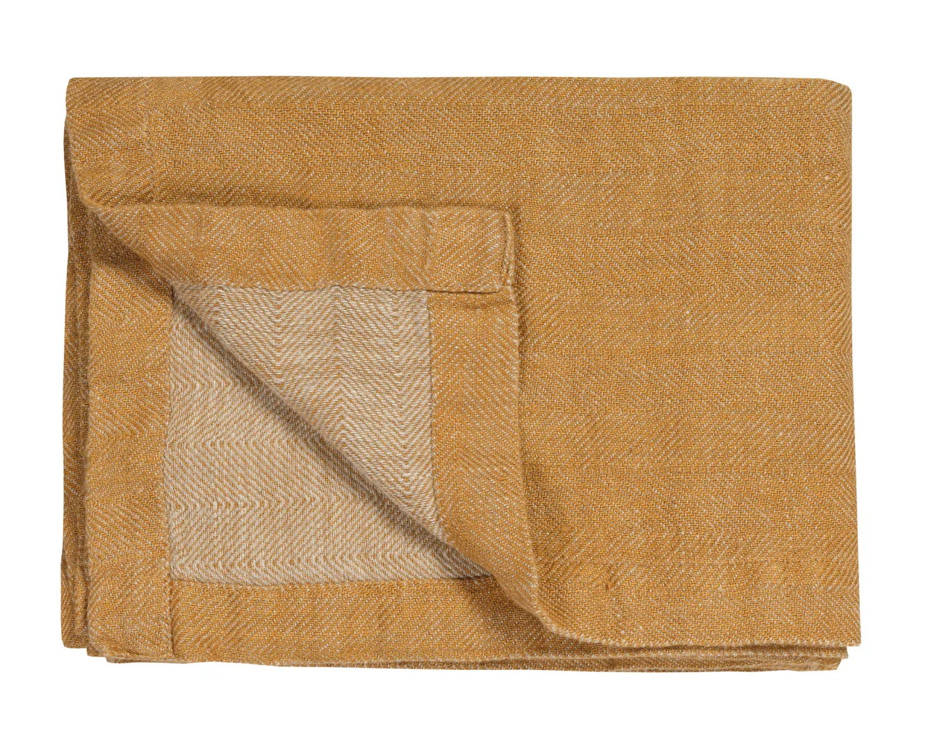 Vandyck PURE 52 plaid / bedspread 160x250 cm Sandy Gold (linen) PRSA20252