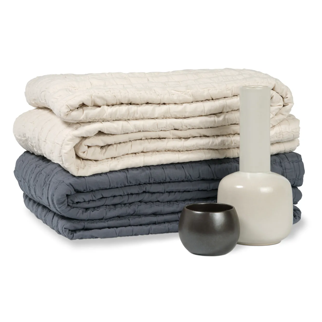 Vandyck PURE 64 throw/bedspread 180x260 cm Cream Tan (cotton) PRSA22264