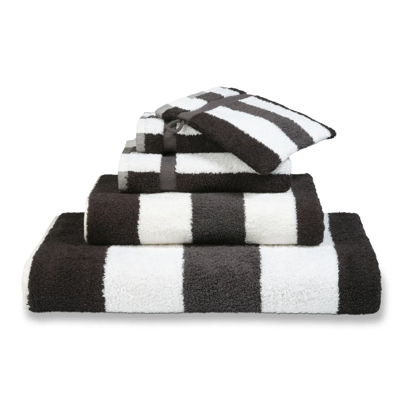 Vandyck Remainder 57: Bath towel VANCOUVER Off Black 90x195 cm