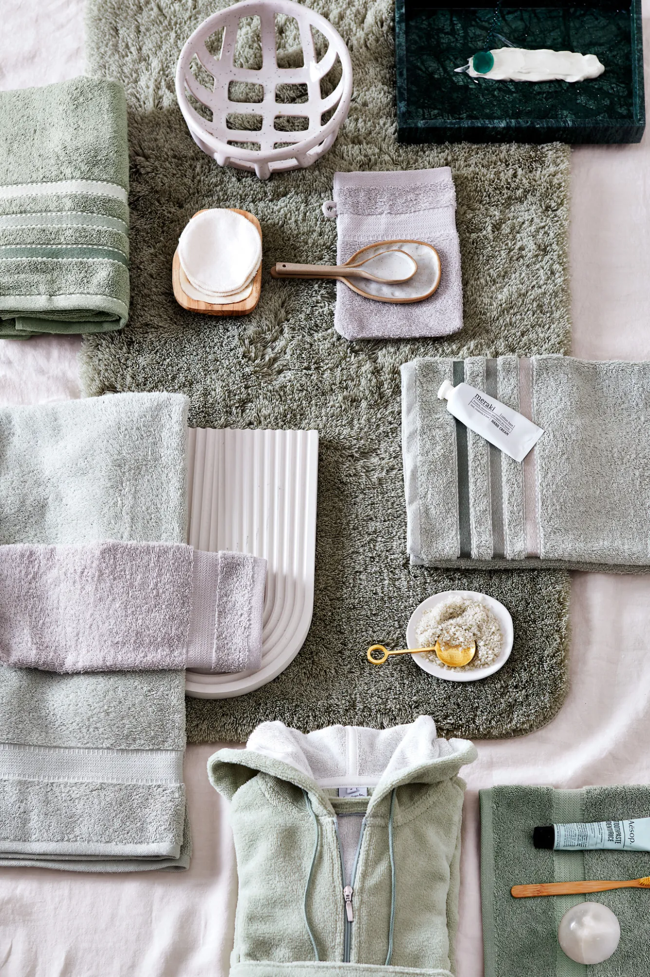 Vandyck TORONTO bath mat Smoke Green (BAAM20103)