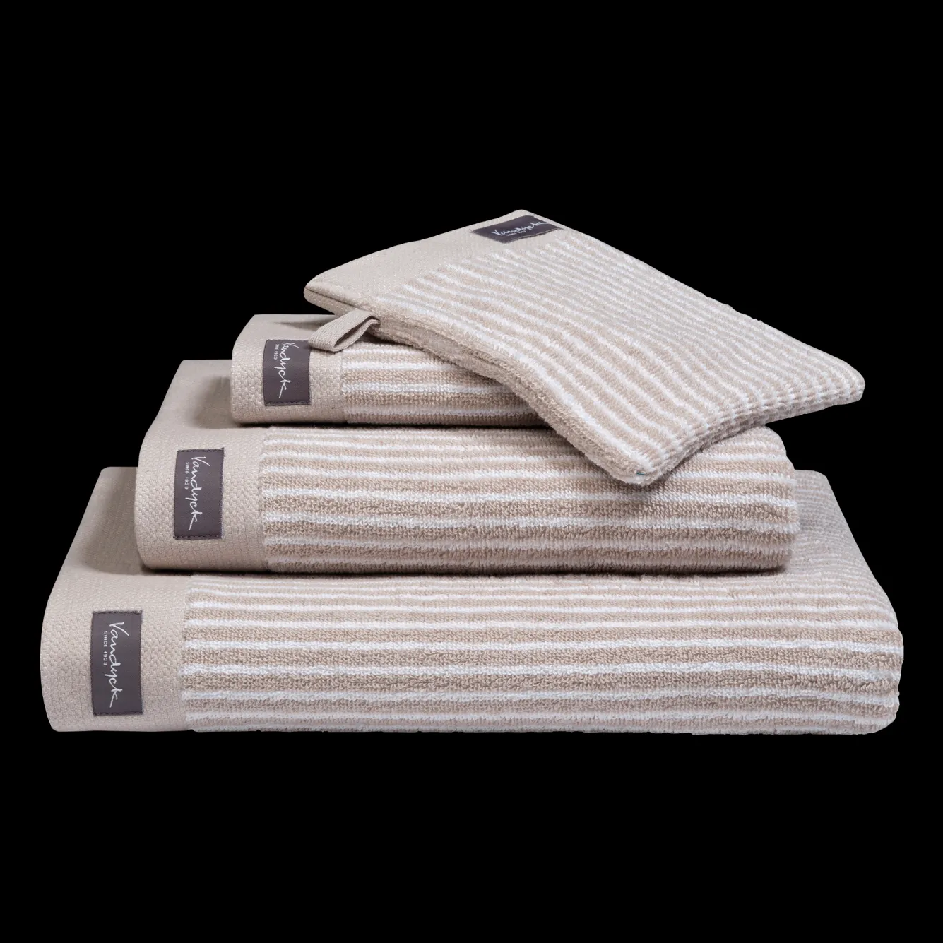 Vandyck Towel HOME Petit Ligne White-090 (BAKC15101)