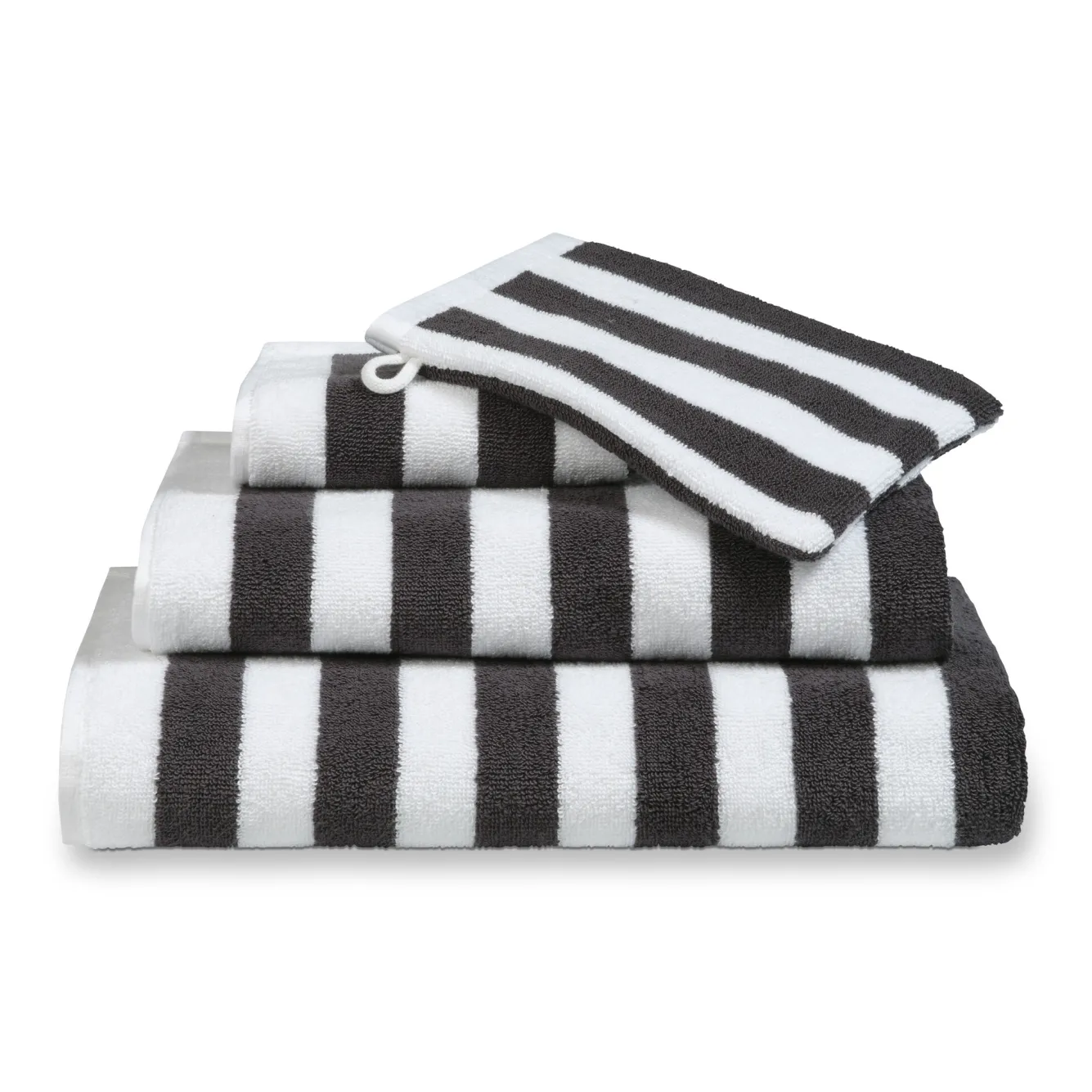 Vandyck Towel VERONA Stripes color Off Black-198