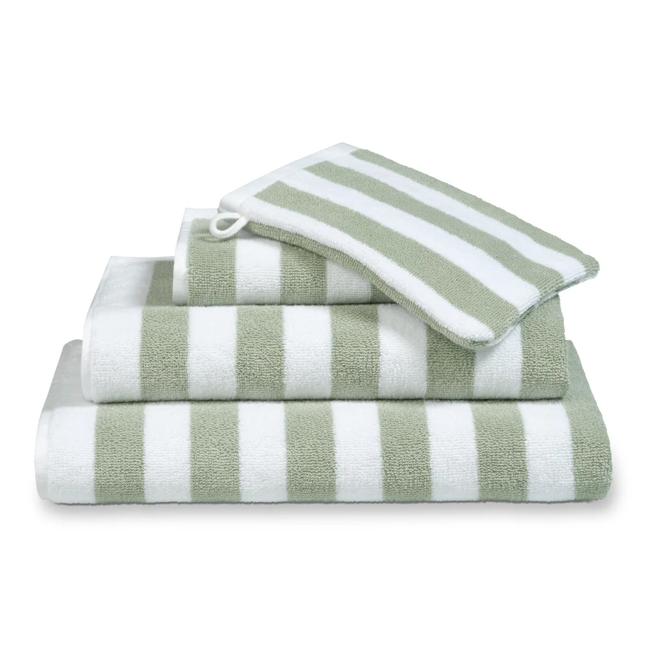 Vandyck Towel VERONA Stripes color Smoke green