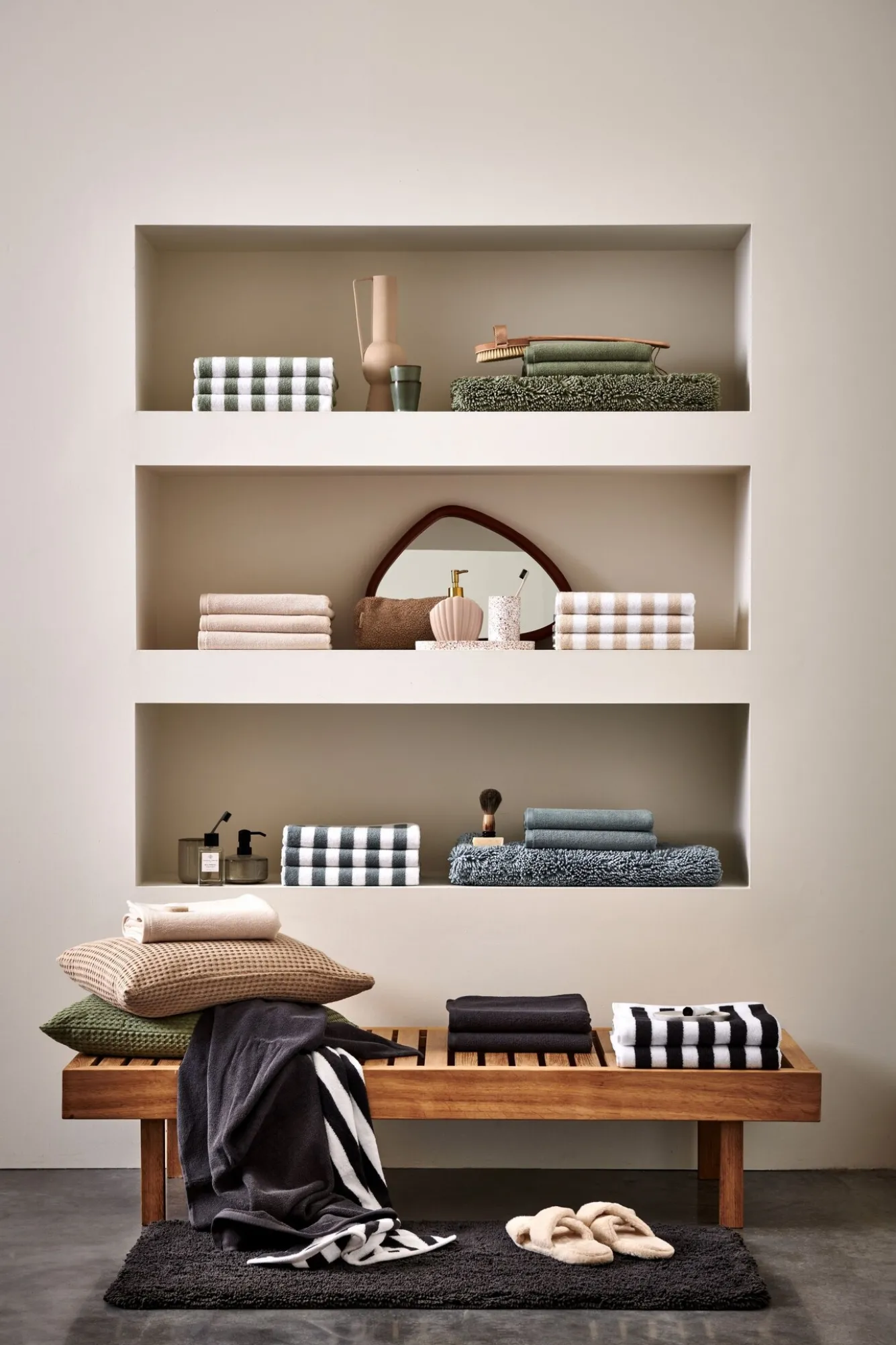 Vandyck Towel VERONA Stripes color Smoke green