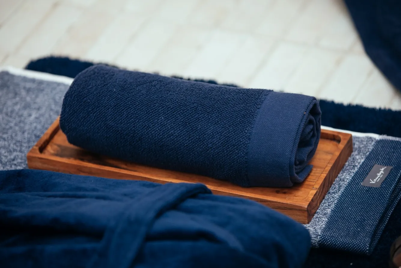 Vandyck Towel 60x110 cm HOME collection Uni Blue Ink (BAKC13202) set/3 pieces