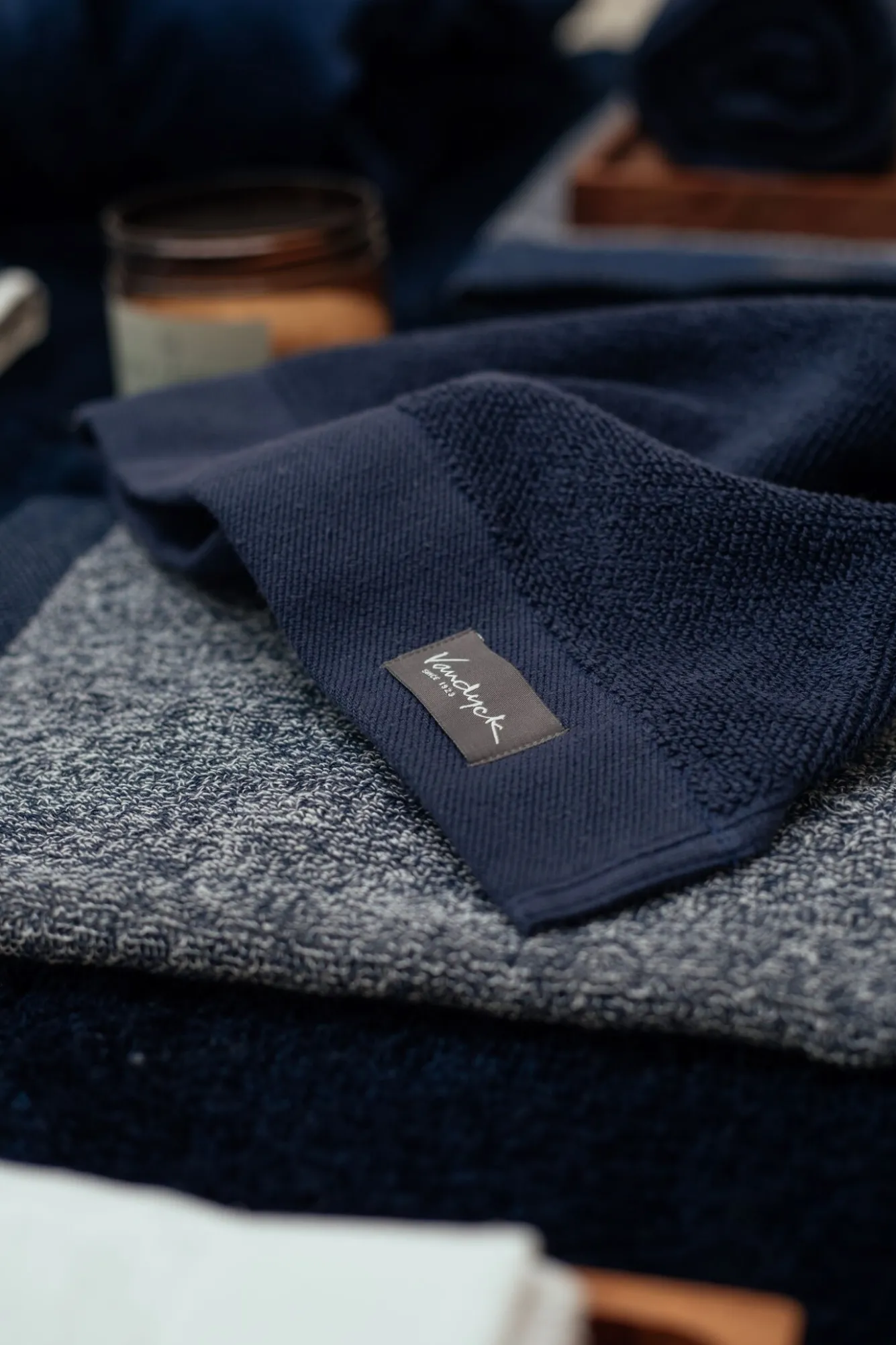 Vandyck Towel 60x110 cm HOME Mouliné Blue Ink (BAKC18201) set/3 pieces