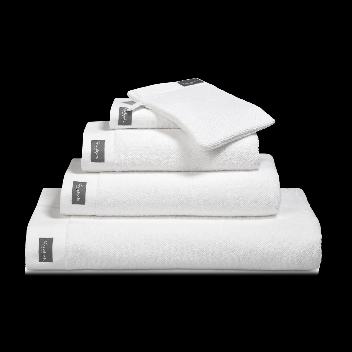 Vandyck Towel 60x110 cm HOME collection Uni White (BAKC13202) set/3 pieces