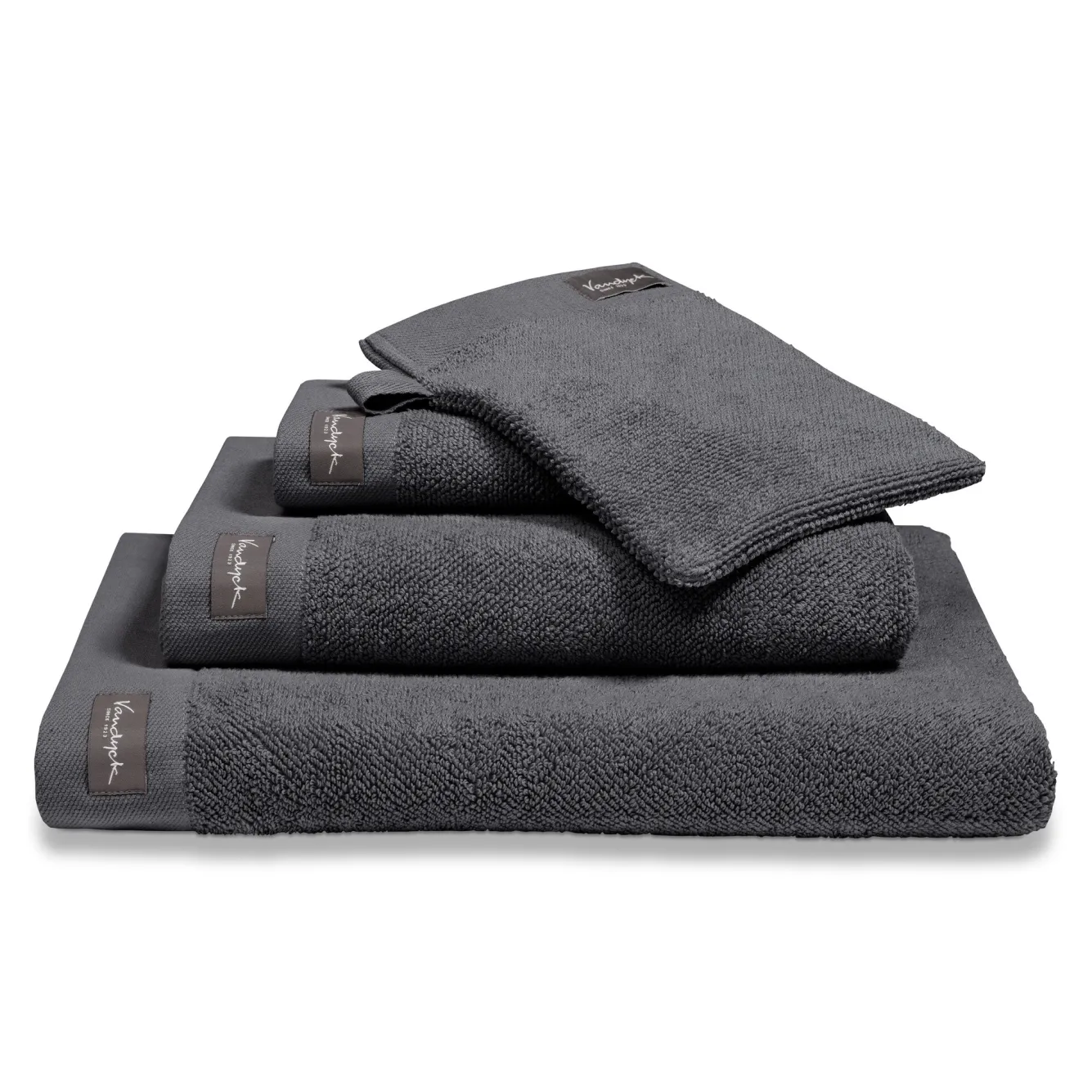 Vandyck Towel 60x110 cm HOME collection Uni Off Black (BAKC13202) set/3 pieces