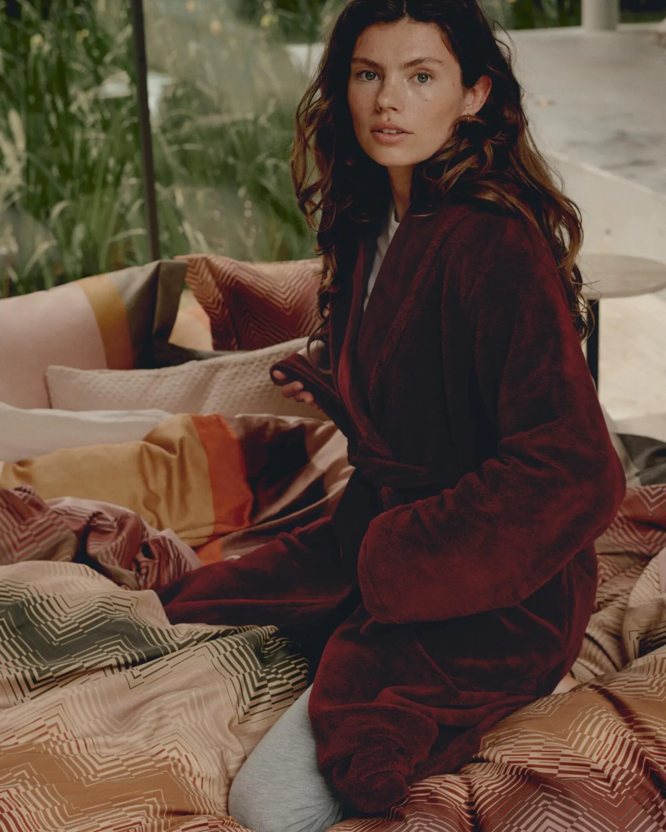 Vandyck Vandyck BEAUMONT bathrobe Burgundy