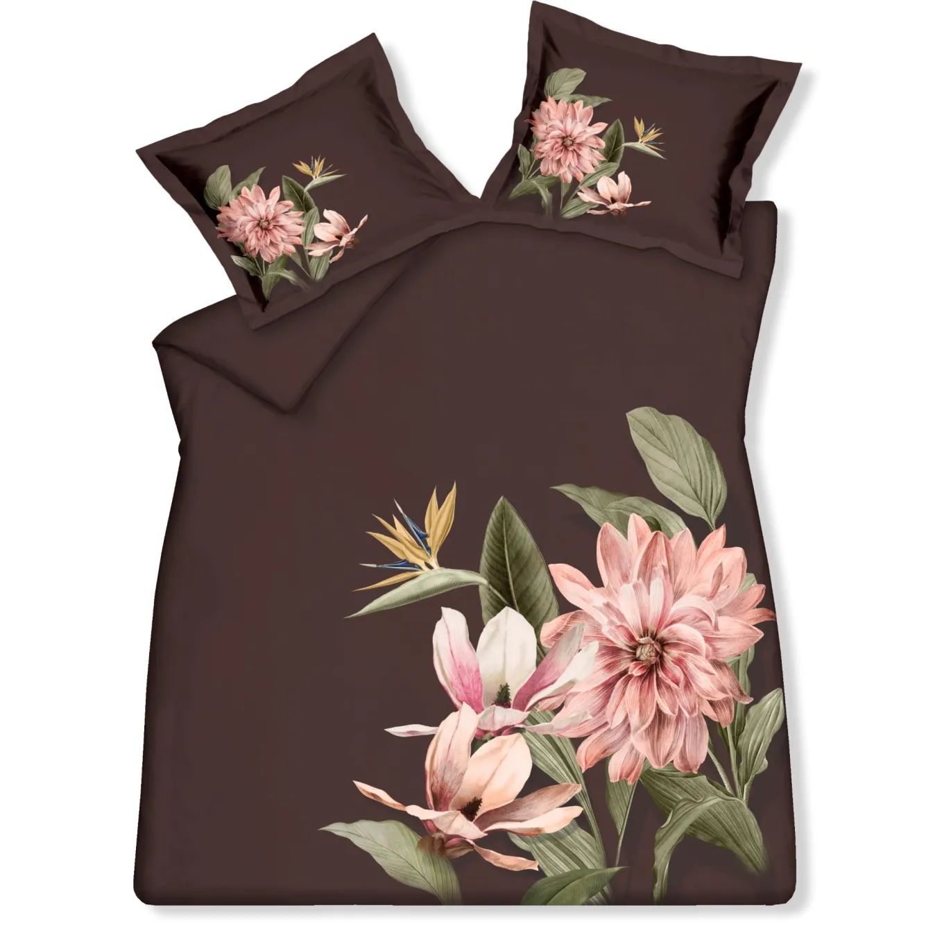 Vandyck Vandyck PARADISE BLOOM duvet cover Dark Chocolate 140x220 cm
