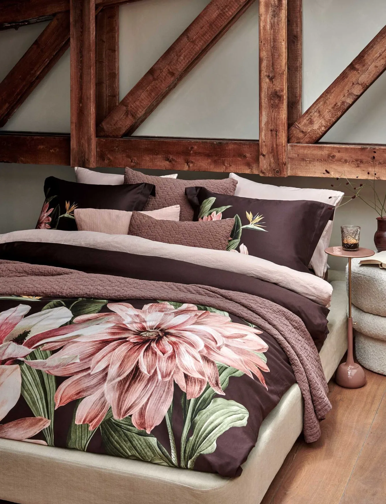 Vandyck Vandyck PARADISE BLOOM duvet cover Dark Chocolate 200x220 cm