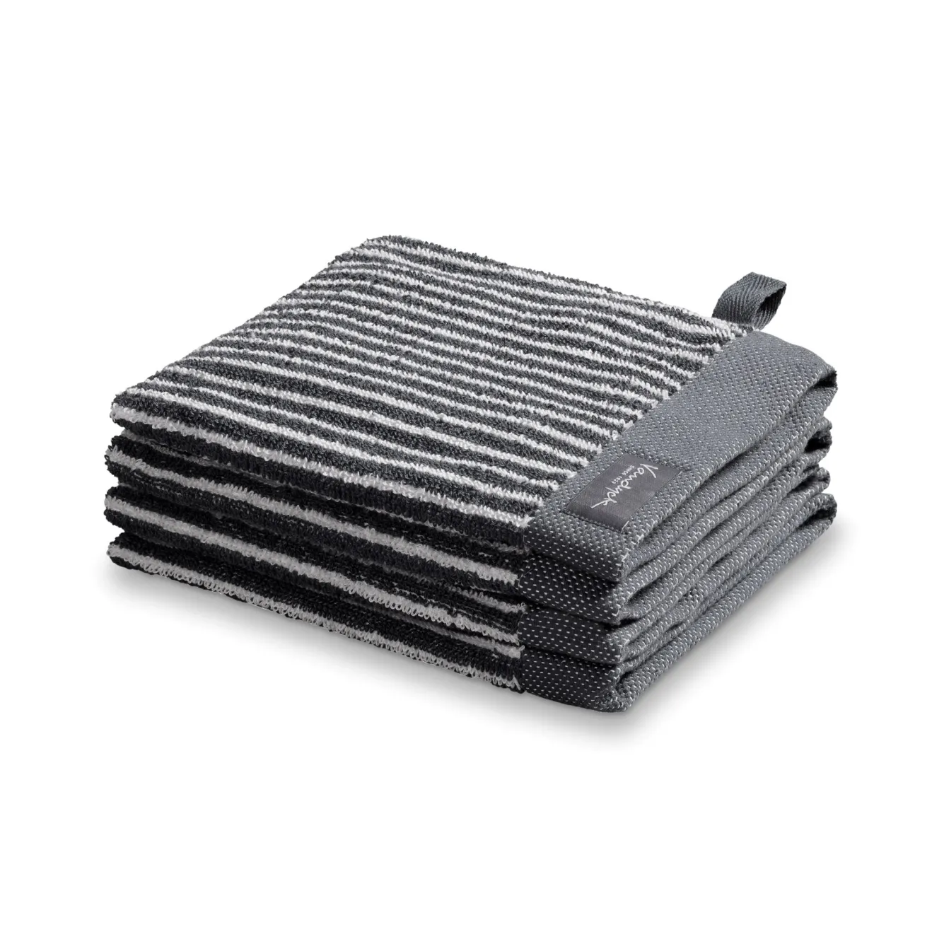 Vandyck Washcloth HOME Petit Ligne Off Black (BAKC15101) set/6 pieces