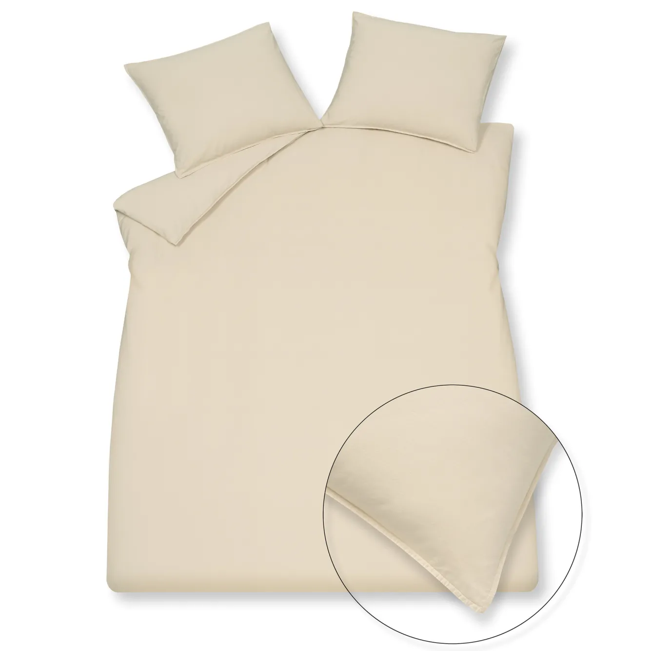 Vandyck WASHED COTTON duvet cover 240x220 cm Cream Tan (cotton) CLLA20201