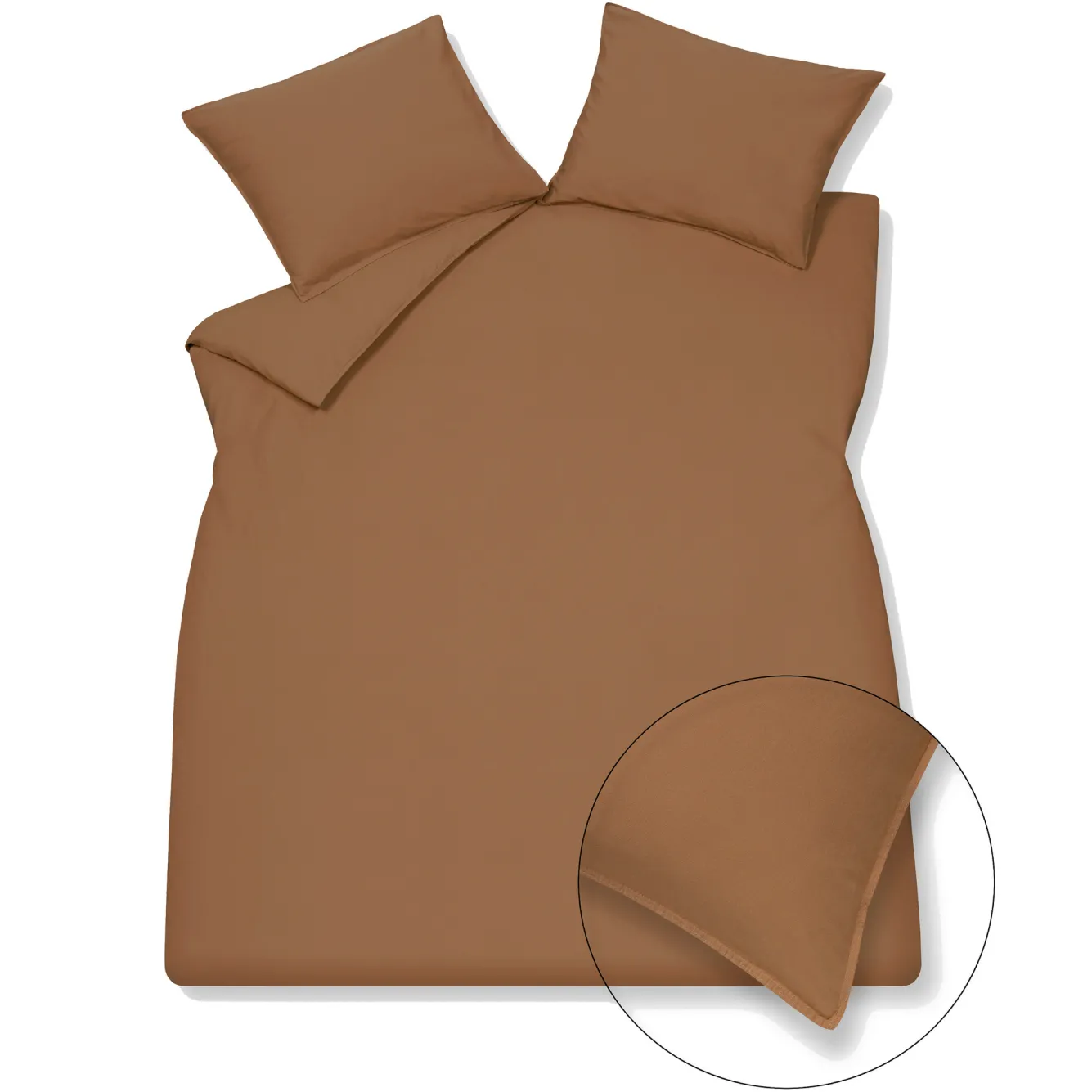 Vandyck WASHED COTTON duvet cover 140x220 cm Cognac (cotton)