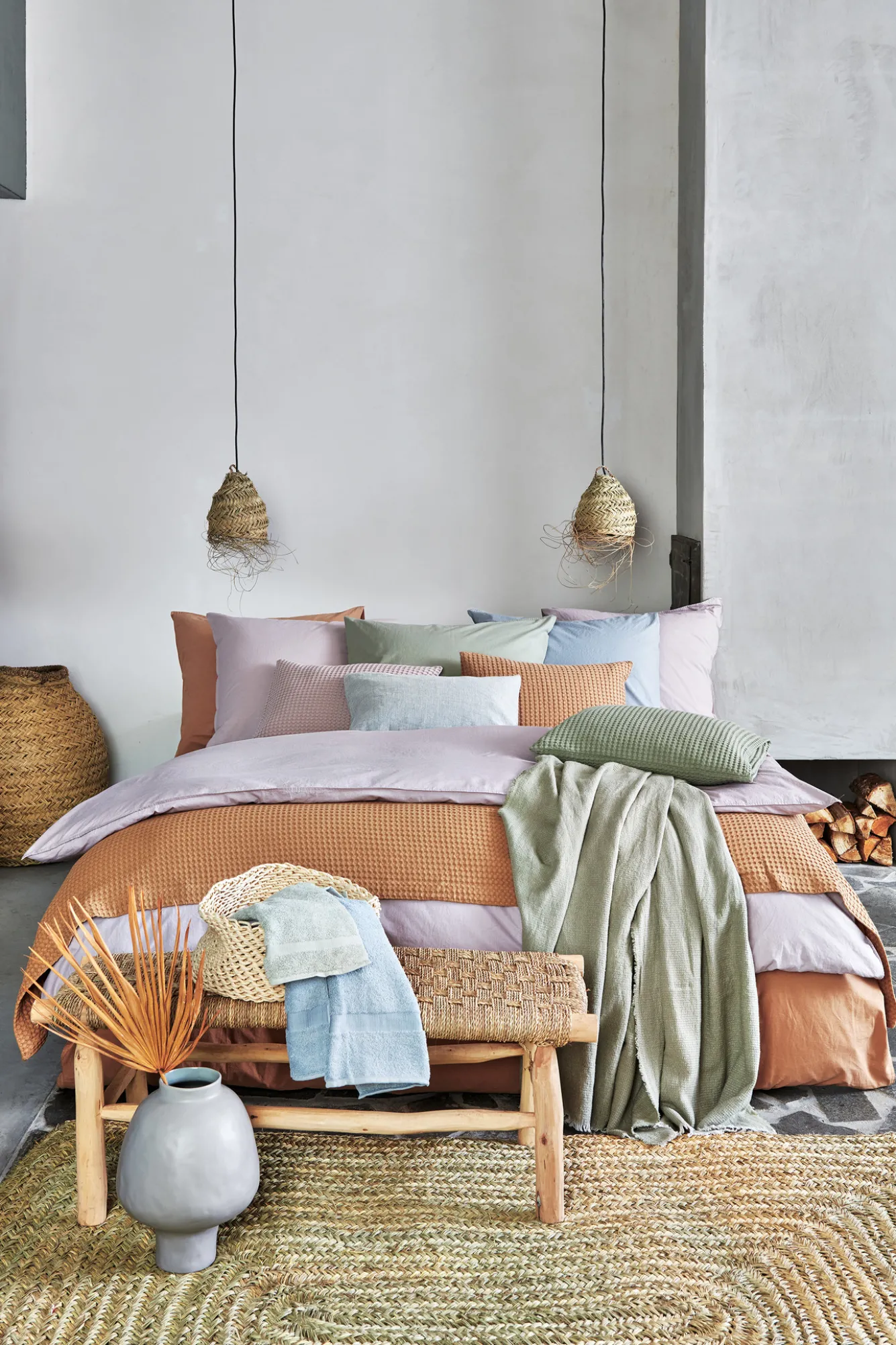 Vandyck WASHED COTTON duvet cover 200x220 cm Viola (cotton) CLLA20201