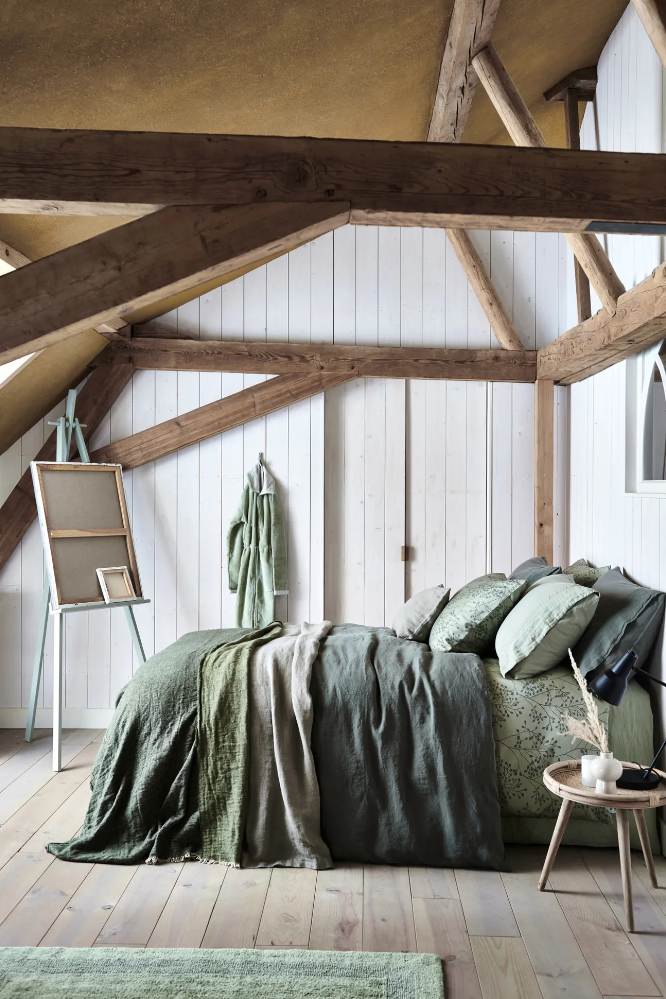 Vandyck WASHED COTTON duvet cover 200x220 cm Earth Green (cotton)