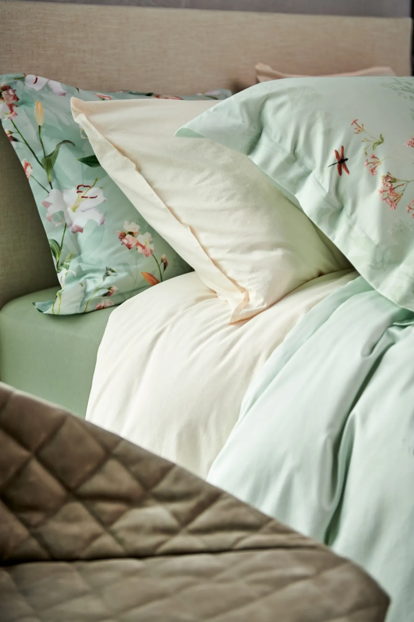 Vandyck WASHED COTTON duvet cover 200x220 cm Cream Tan (cotton) CLLA20201