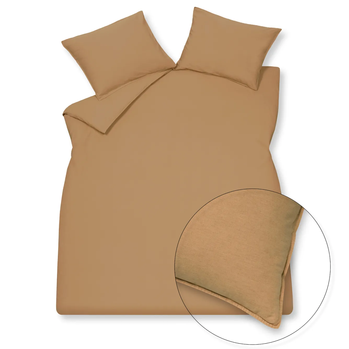 Vandyck WASHED COTTON duvet cover 140x220 cm Toffee (cotton)