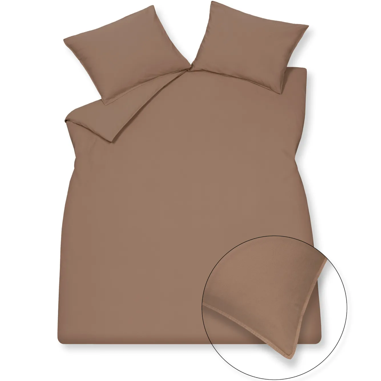 Vandyck WASHED COTTON duvet cover 140x220 cm Brownie (cotton) CLLA20201