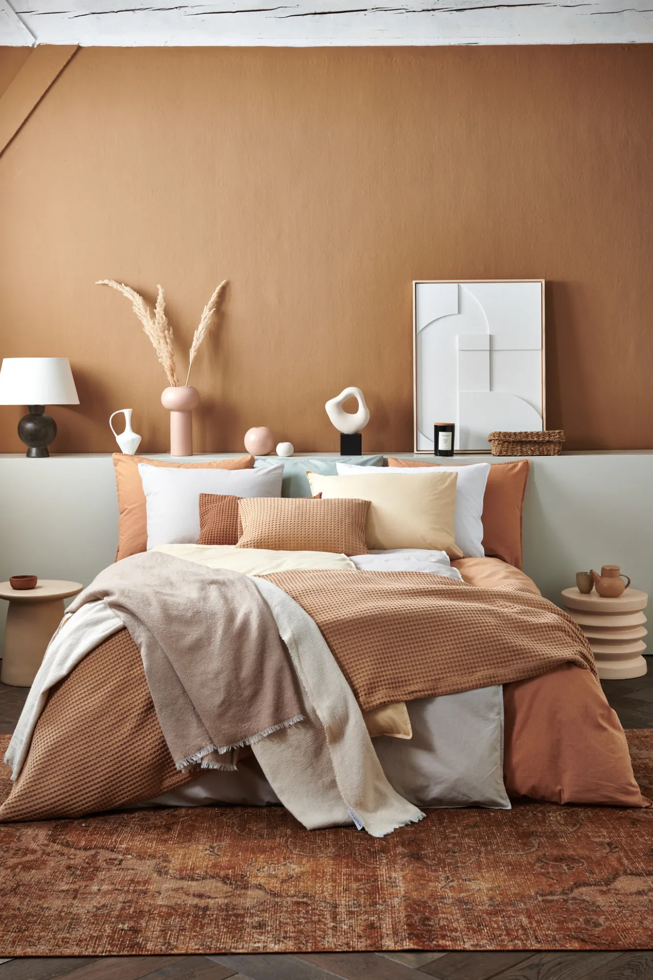 Vandyck WASHED COTTON duvet cover 140x220 cm Smoke Green (cotton)