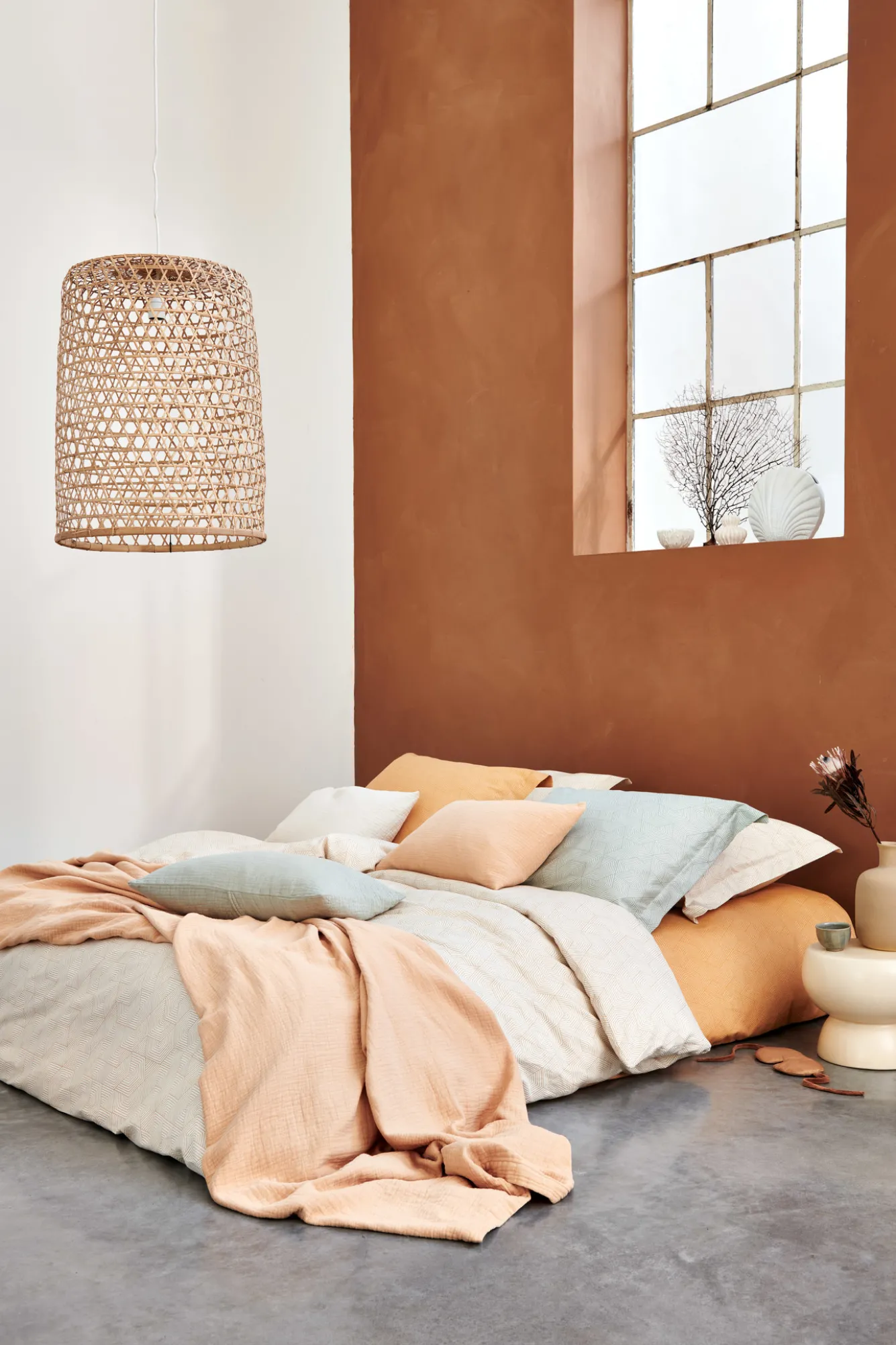 Vandyck WASHED COTTON duvet cover 200x220 cm Apricot Blush (cotton) CLLA20201