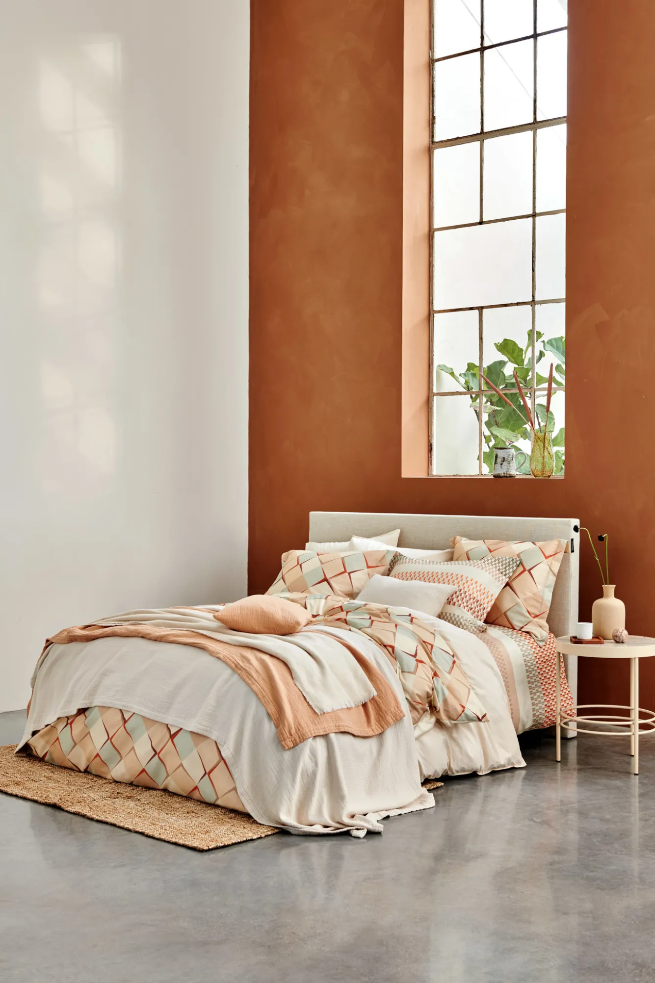 Vandyck WASHED COTTON duvet cover 200x220 cm Apricot Blush (cotton) CLLA20201