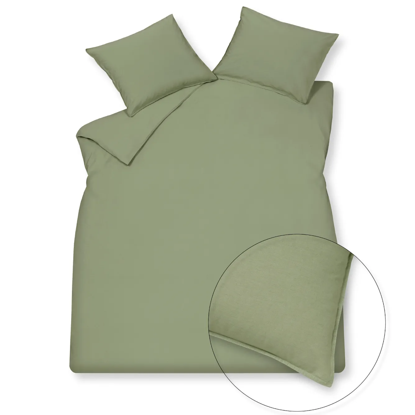 Vandyck WASHED COTTON duvet cover 200x220 cm Smoke Green (cotton)