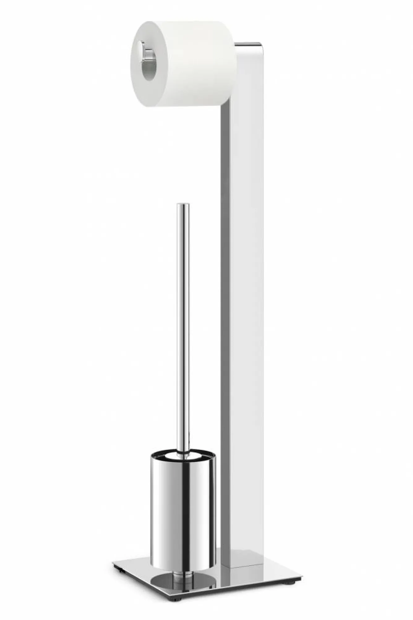 Zack ATORE toilet butler 40455 (gloss stainless steel) - toilet brush with roll holder