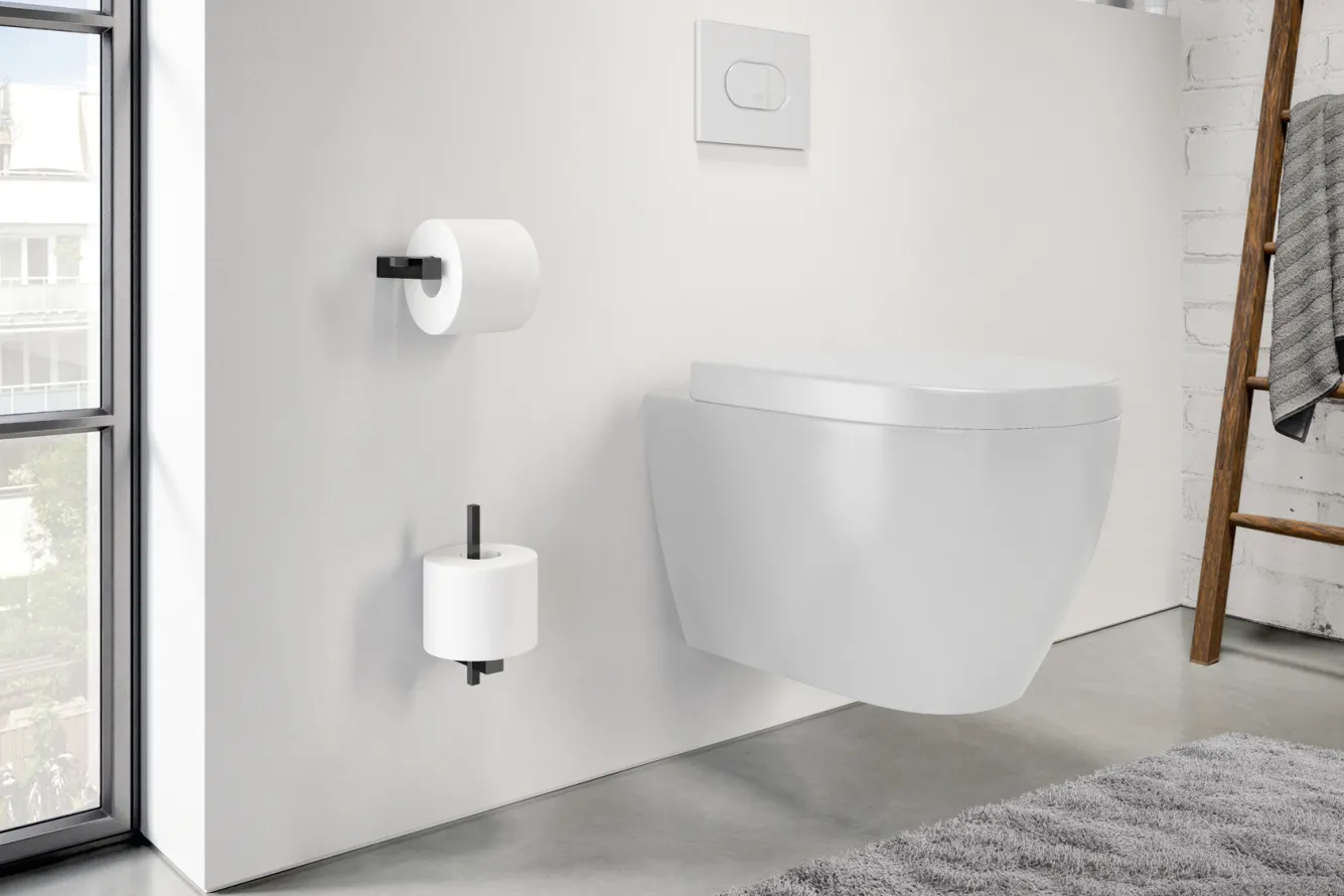Zack CARVO toilet roll holder wall mounted 40500 (black)