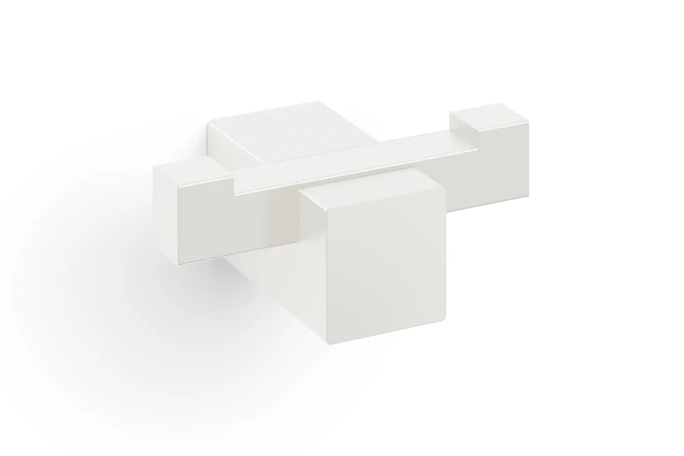 Zack CARVO towel hook double 40814 (white)