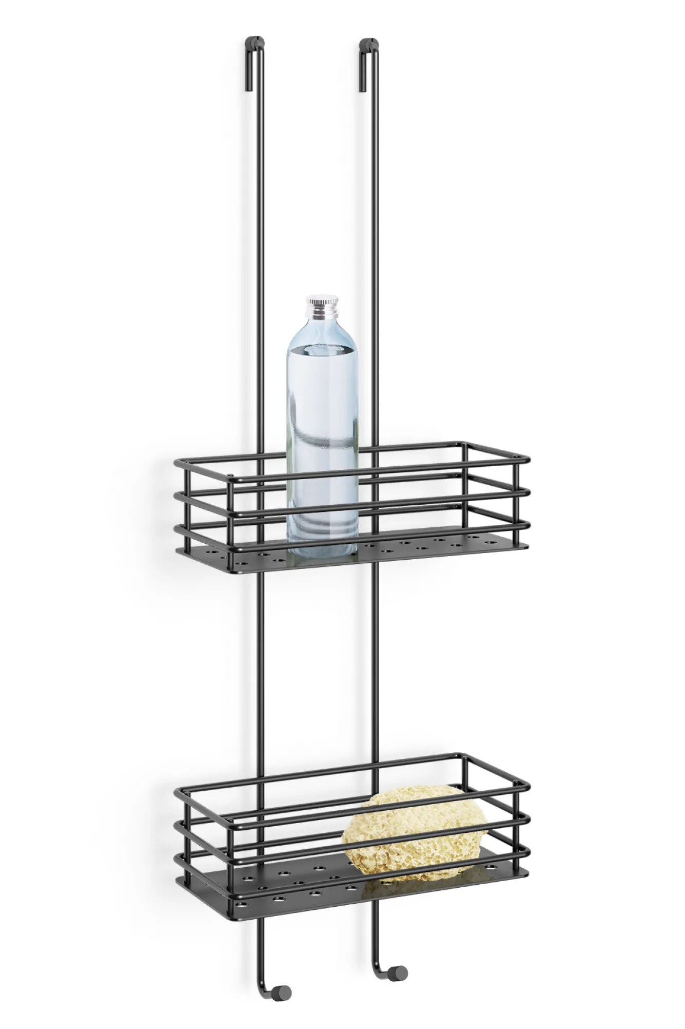 Zack IPARO shower basket for glass wall 40521 (black)