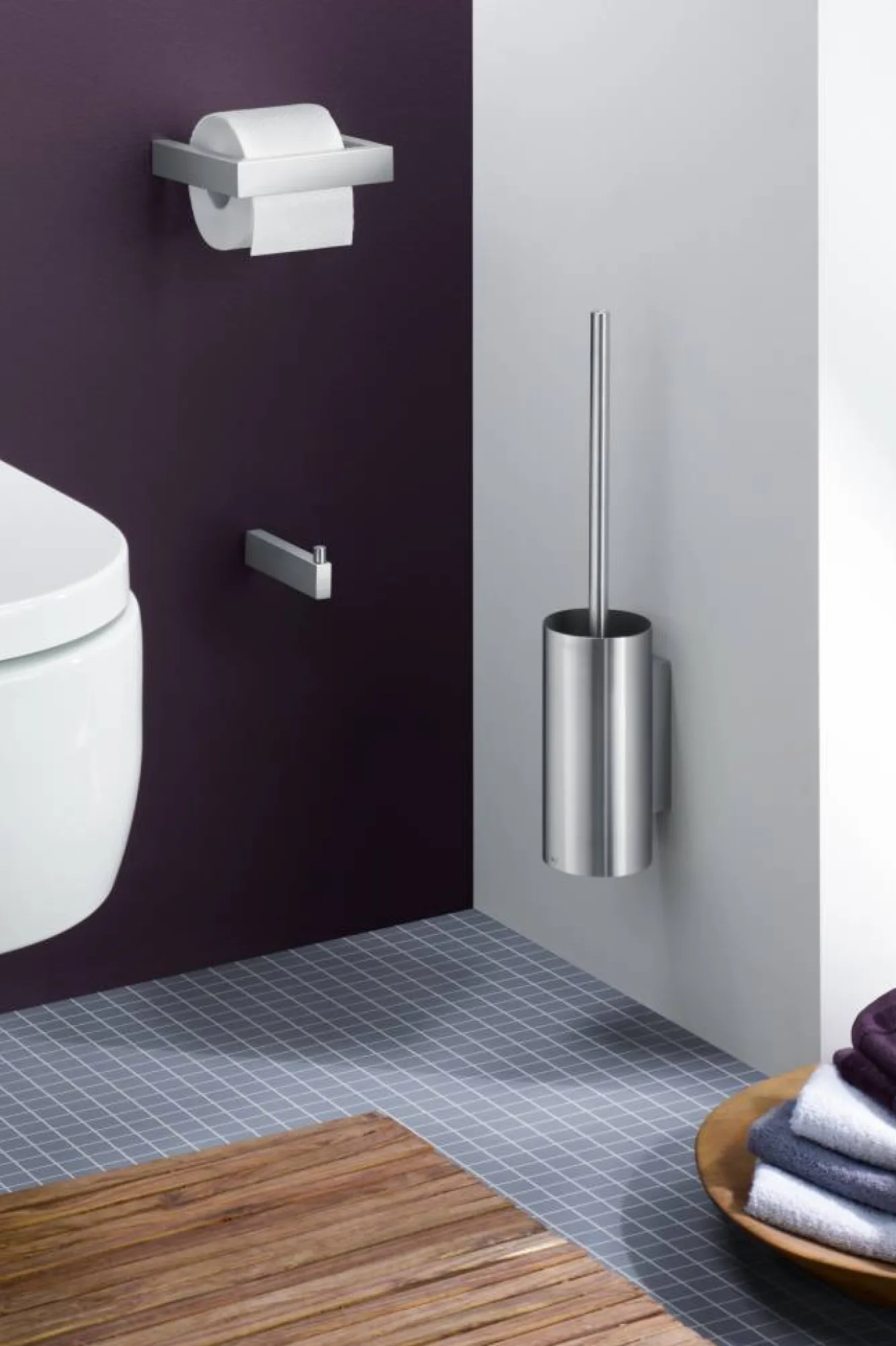 Zack LINEA toilet brush set 40381 (mat)