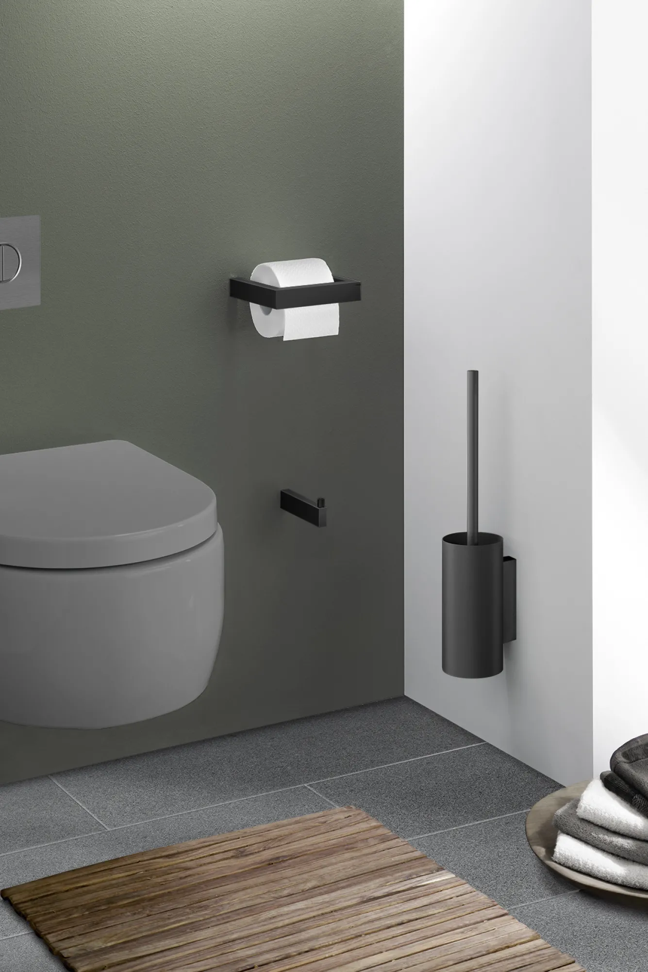 Zack LINEA toilet brush set 40571 (black)