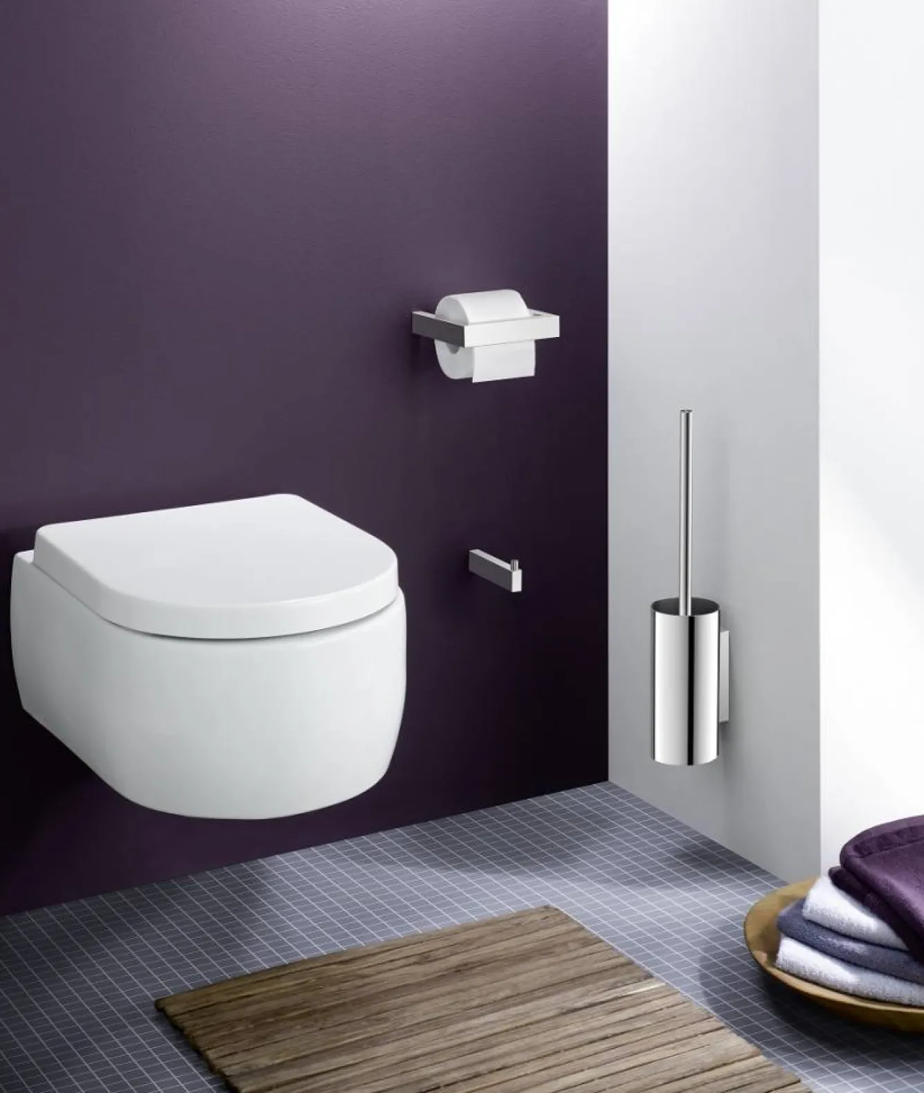 Zack LINEA toilet brush set 40026 (gloss)