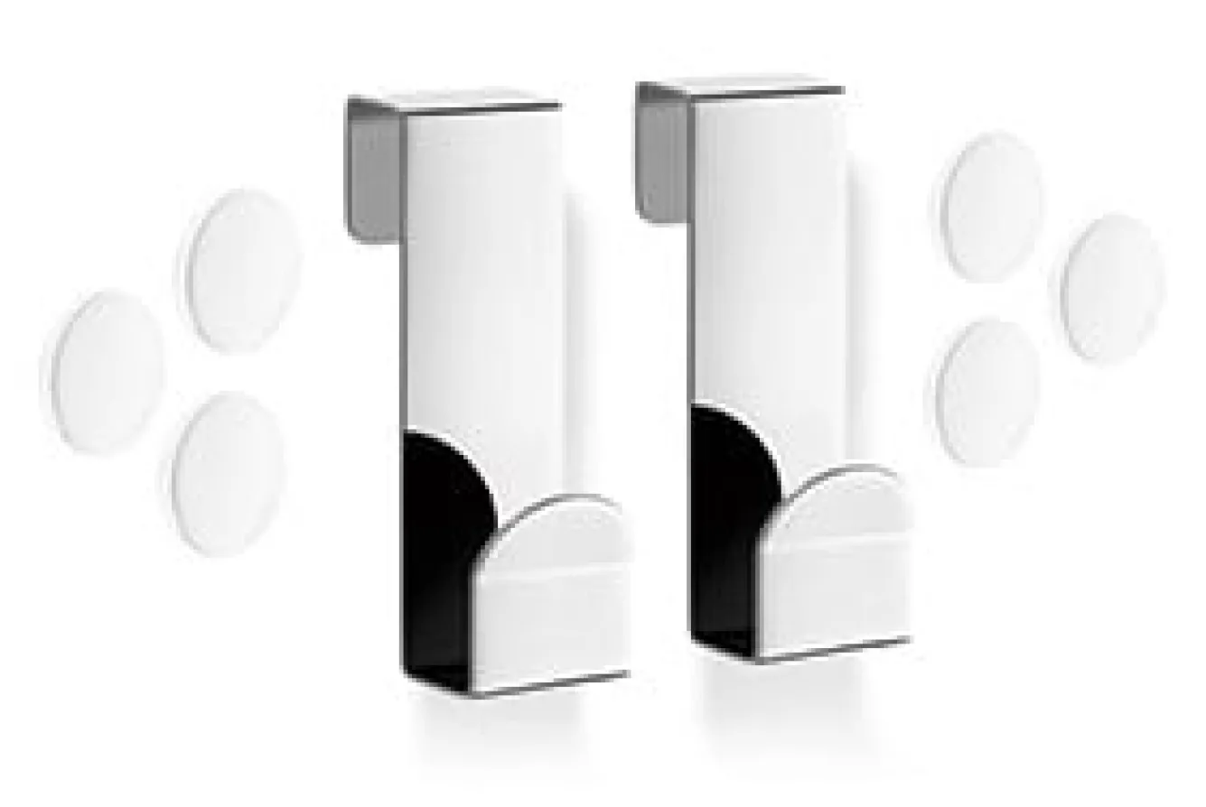 Zack MITOR hook (set/2) for glass shower enclosure (gloss) 40262