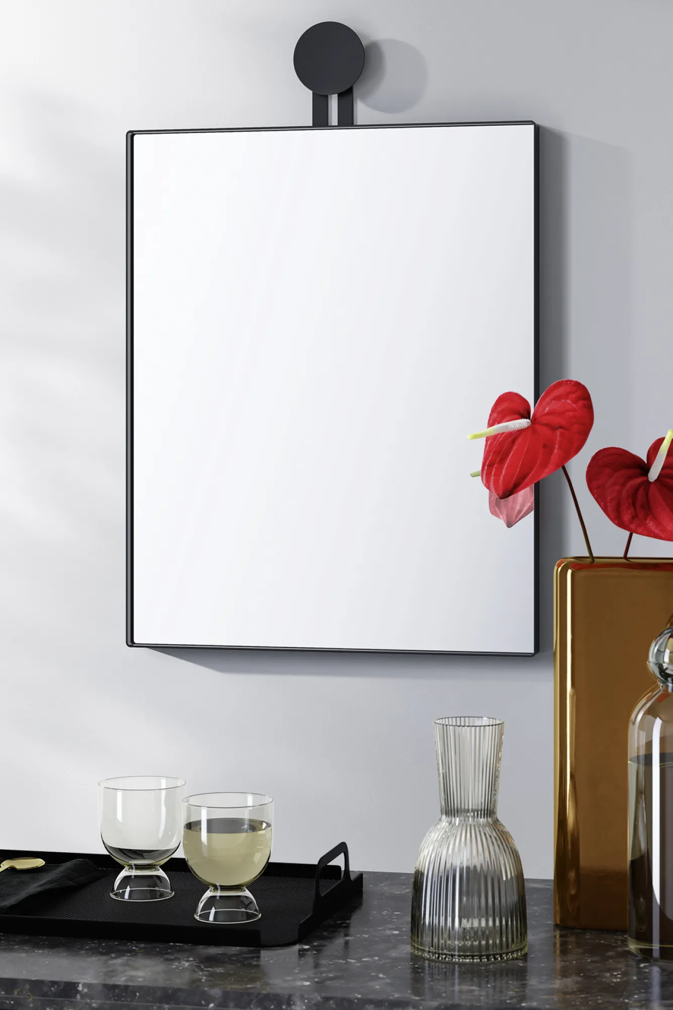 Zack MORMA wall mirror 40x50 cm (black) 50641