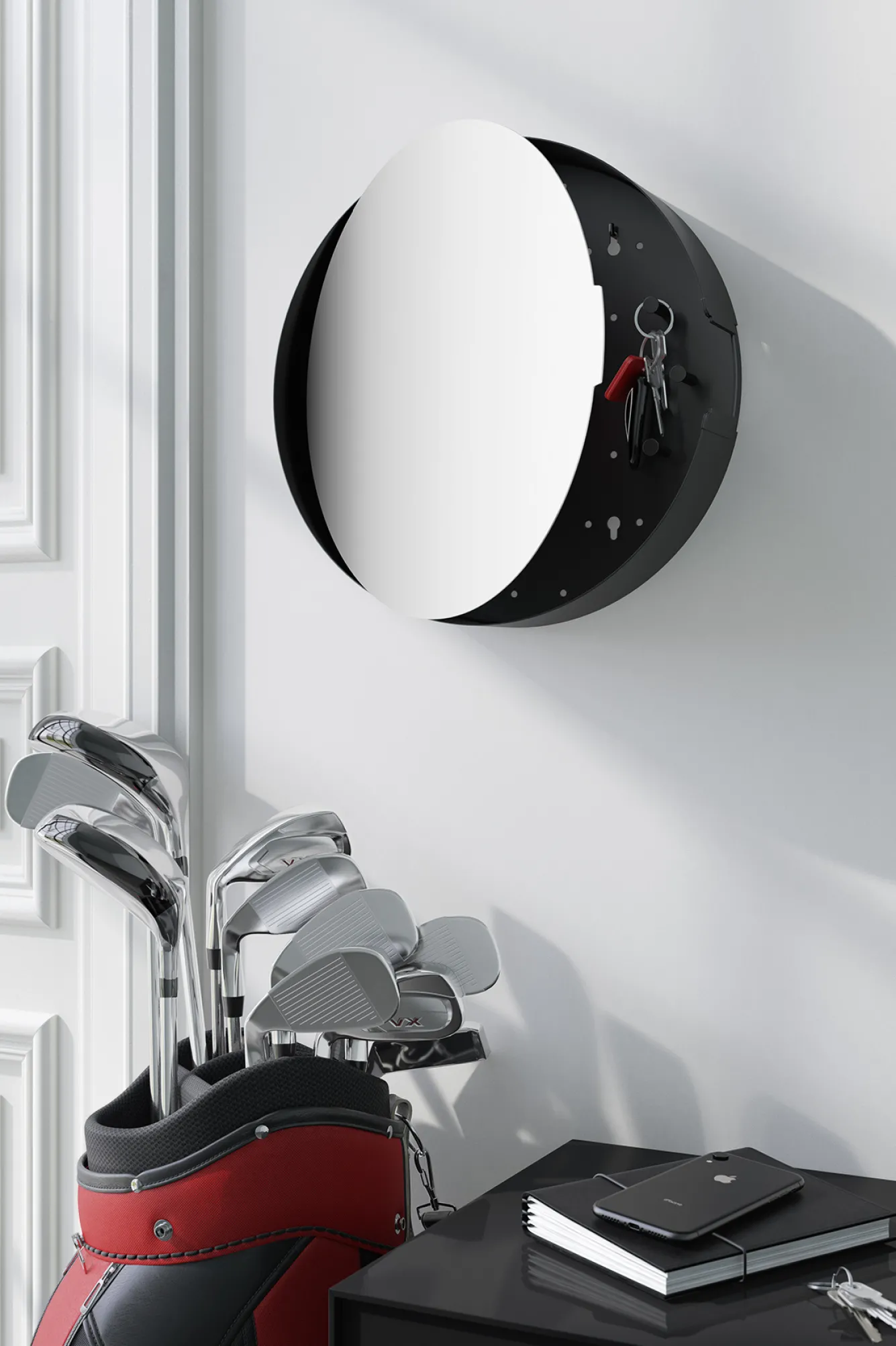 Zack NOLMA key box with mirror 28 cm (black) 50603